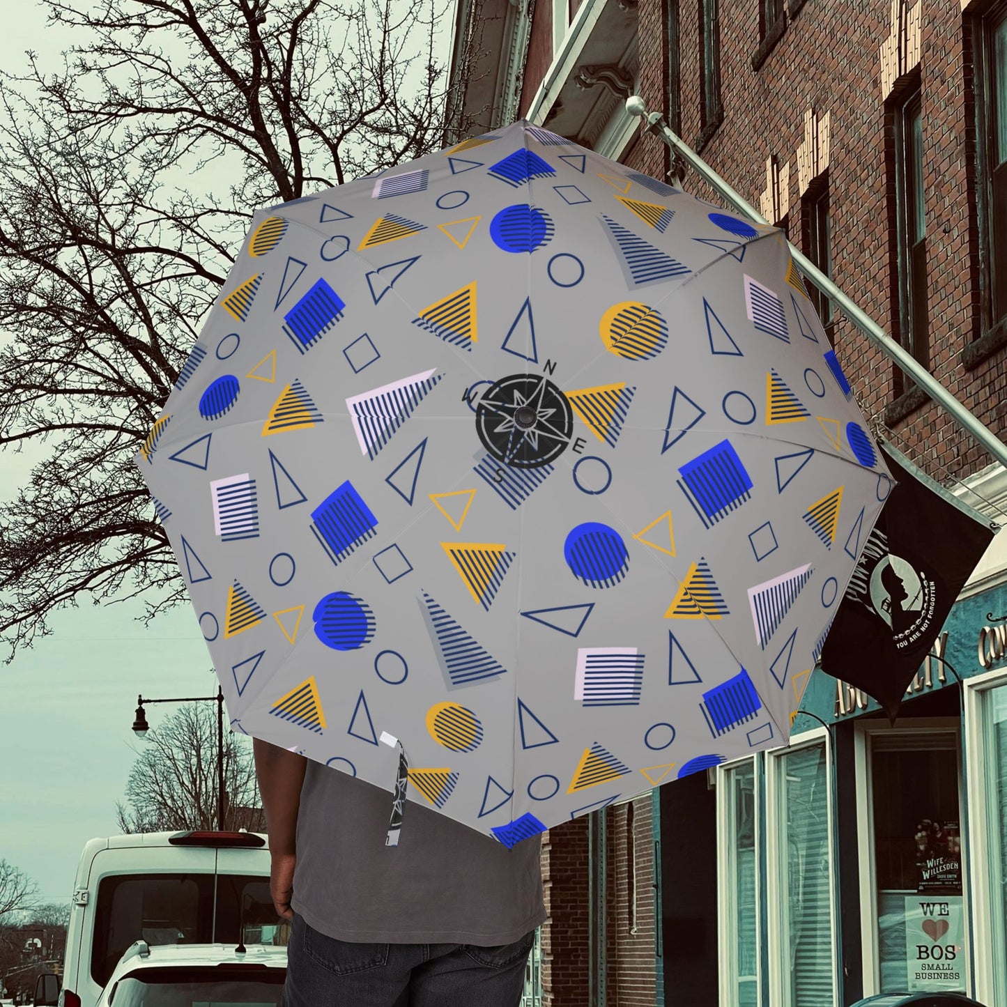 Semi-Automatic Foldable Umbrella _ Series N7+ SAFUMBRELLA PT2WW002_ Limited Edition Vibrant Design by WesternWaves: