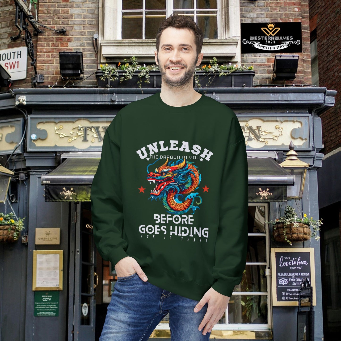 Softstyle Fleece Crewneck Sweatshirt_ N3+ Series SSFCNSS PT2WW001_ Limited Edition Comfort, Durabile & Sustainable Fashion Raw Classic by WesternWaves: