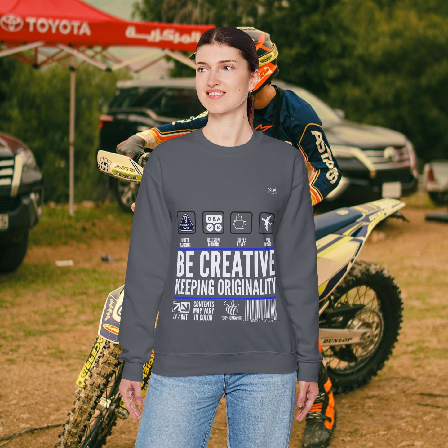 Unisex Heavy Blend™ Crewneck Sweatshirt_ N2 Sports Series UHBCSS PT2WW004_ Limited Edition 'DROPS' Brand Sweatshirt by WesternWaves: