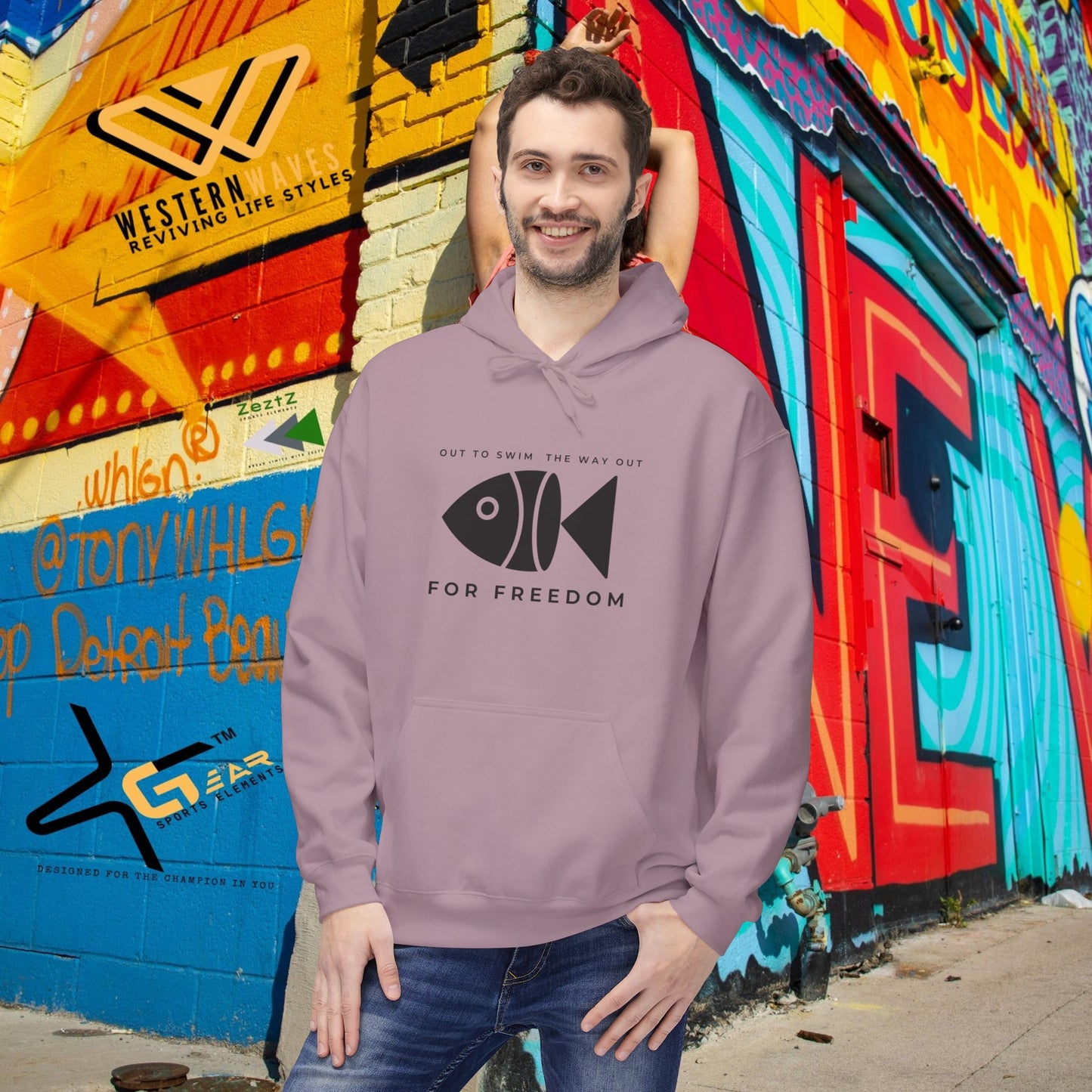 Unisex Midweight Softstyle Fleece Hoodie_ N3+ Series USMWXXFH PI2WW001_ Limited Edition by WesternWaves: