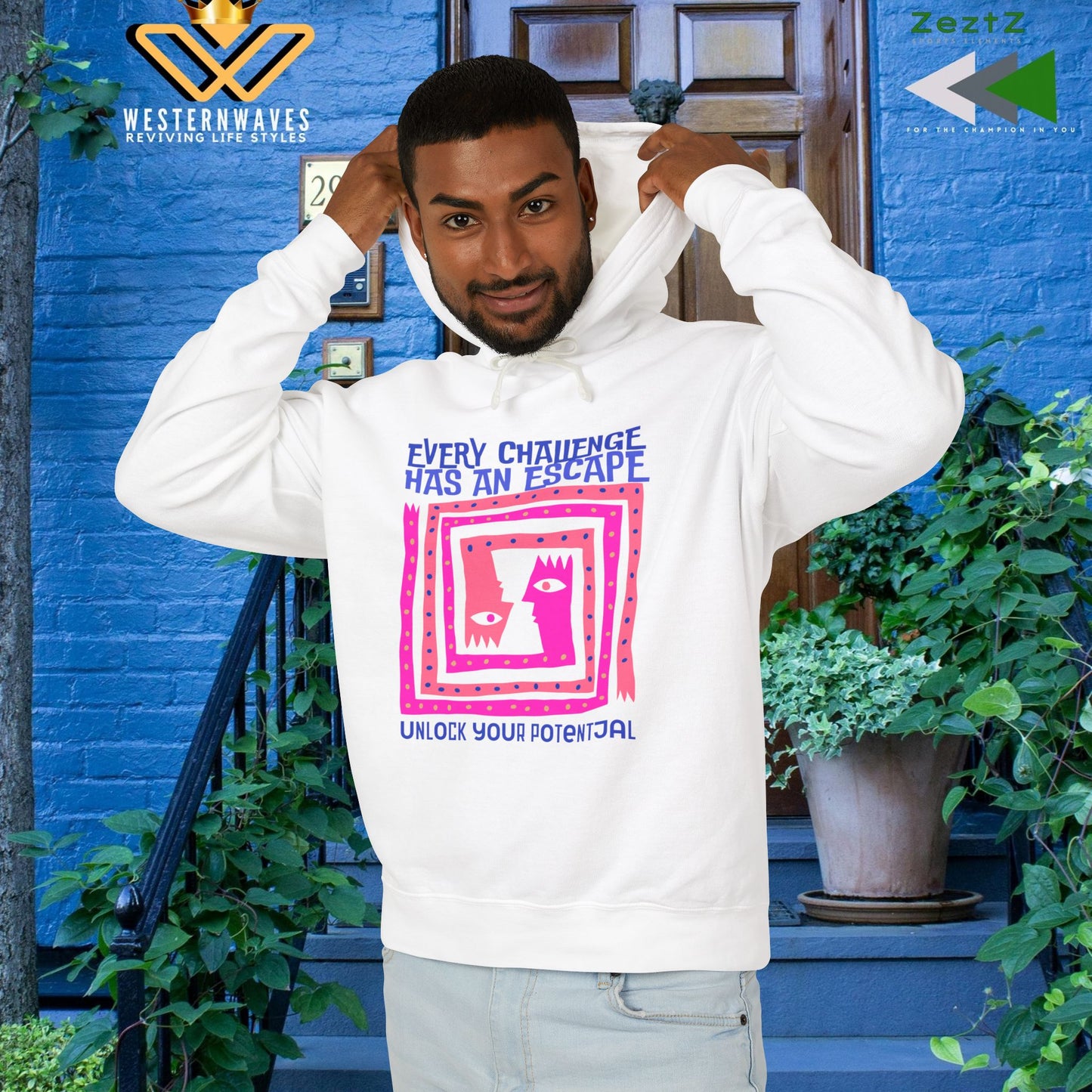 Unisex Lightweight Hooded Sweatshirt – N3+ Series USLWHSS PT2WW014_ Limited Edition Crafted Comfort by WesternWaves: