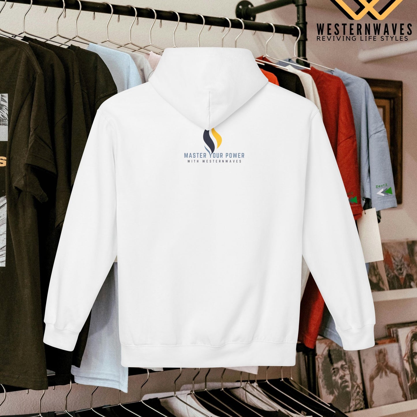 Unisex Midweight Softstyle Fleece Hoodie_ N3+ Series USMWXXFH PI2WW001_ Limited Edition by WesternWaves: