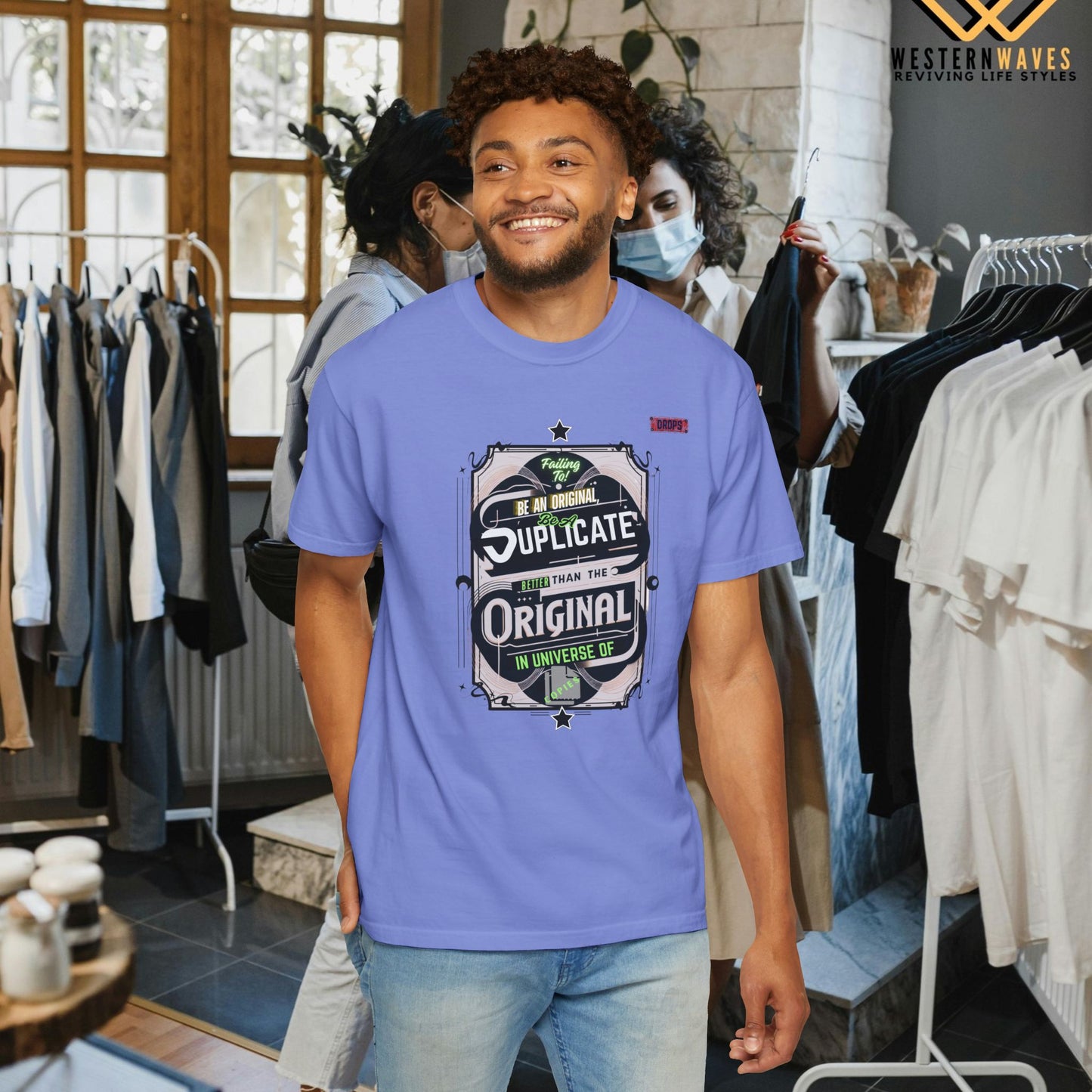 unisex garment-dyed t-shirt_ 09 July 2025_ Limited Edition Everyday Casual Wear by WesternWaves: