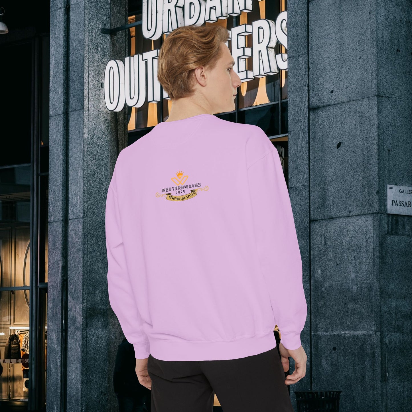 Unisex Garment-Dyed Sweatshirt _ N3+ Series GDSS PT2WW001_ Limited Edition of Both Fashion & Comfortby WesternWaves:
