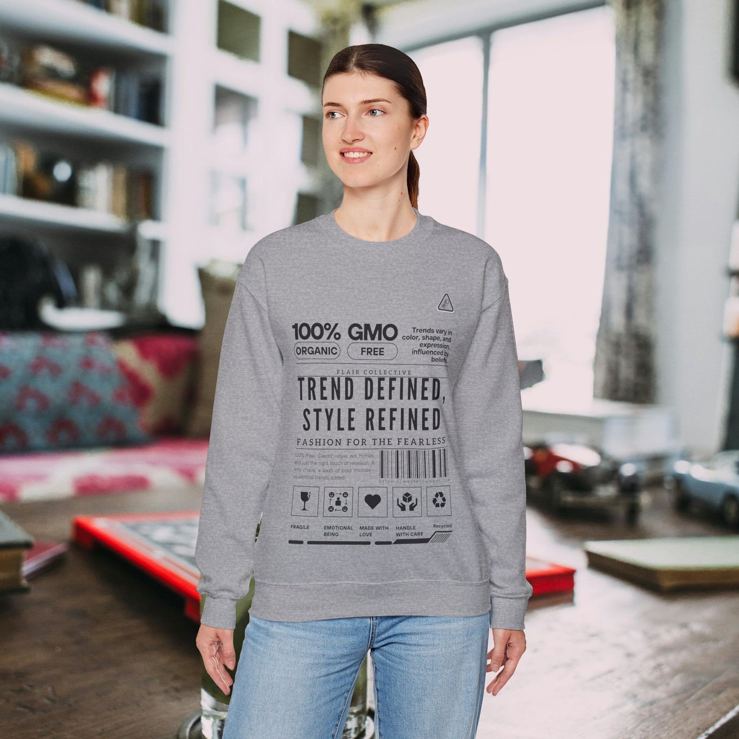 Unisex Heavy Blend™ Crewneck Sweatshirt_ N2 Series SPW UHBCSS PT2WW003_ Limited Edition 'DROPS' Brand Raw Classics by WesternWaves: