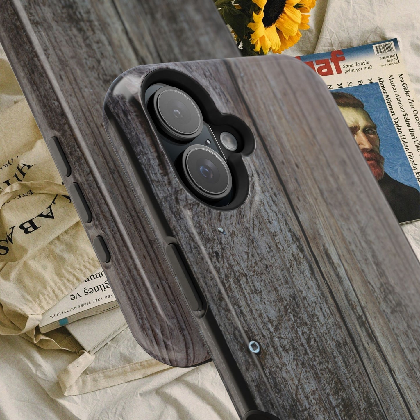 Impact-Resistant Tough Cases_ iPhone Case_ Series N8+ TCPCASE PT2WW006_ Limited Edition Wooden Grain Phone Case for iPhones by WesternWaves: