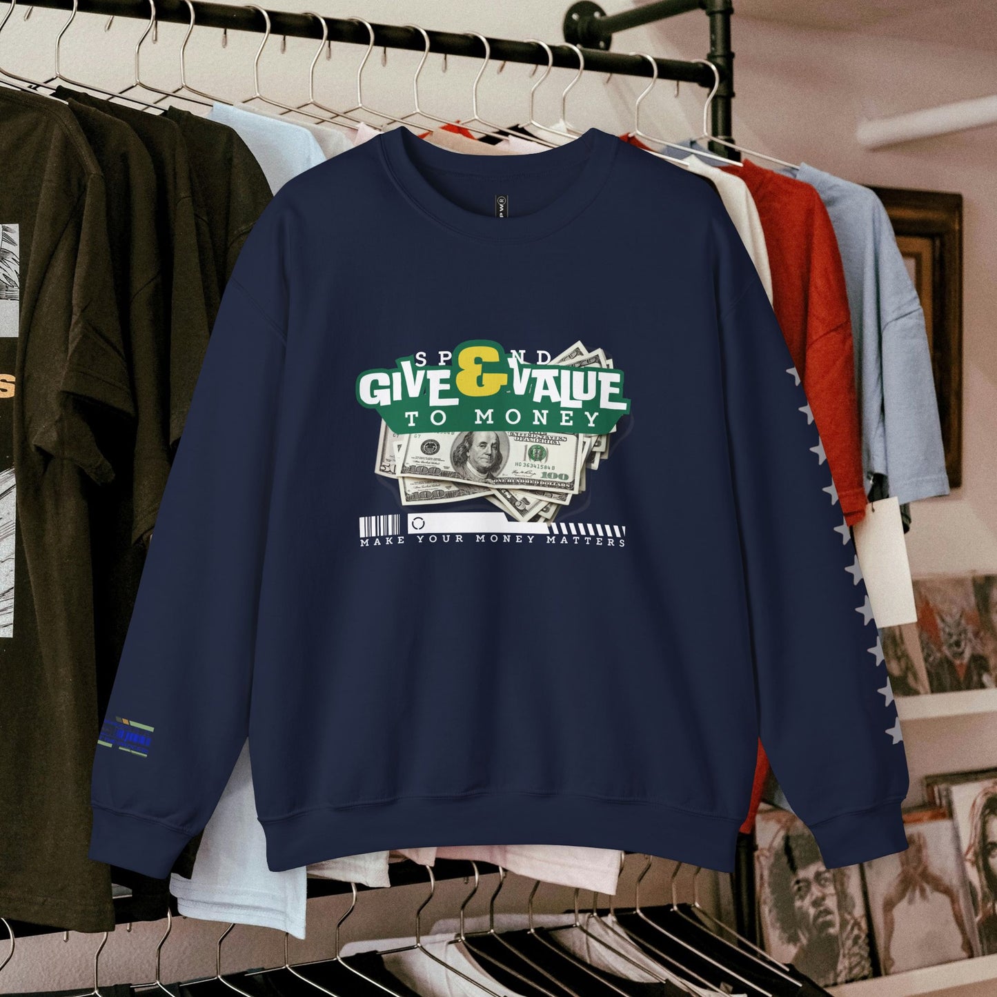 Unisex Heavy Blend™ Crewneck Sweatshirt_ N2+ Series UHBCSS PT2WW037_ Limited Edition Pure Luxury By WesternWaves: