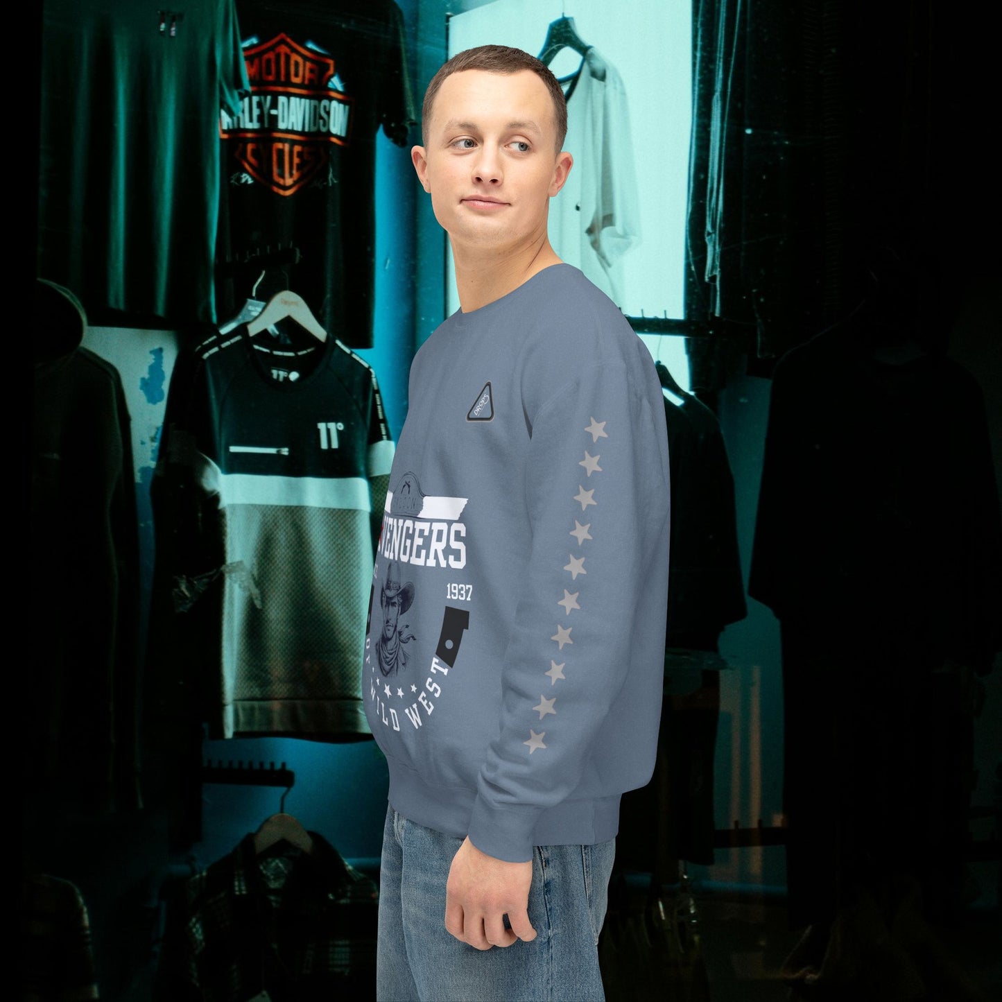 Unisex Lightweight Sweatshirt_ N7* Series USLWSS PT2WW002_ Limited Edition by WesternWaves: