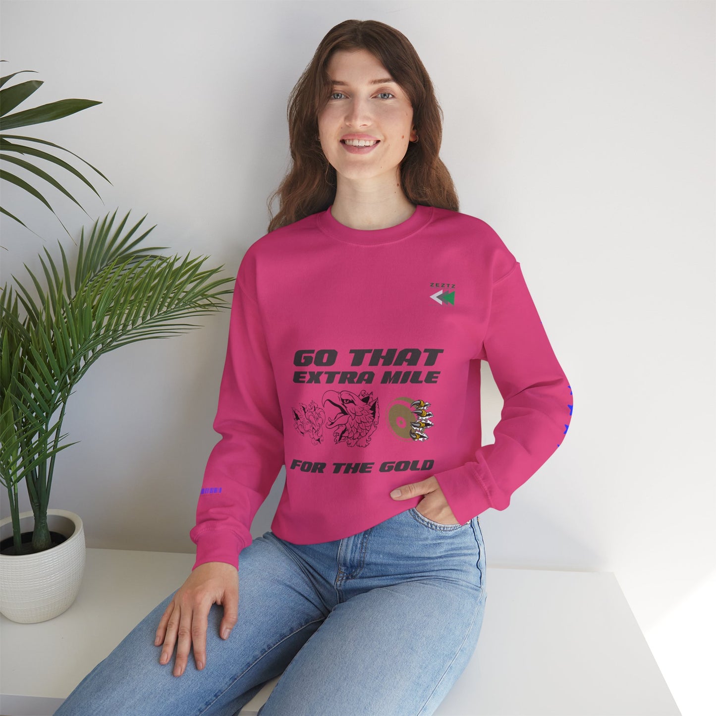 Unisex Heavy Blend™ Crewneck Sweatshirt_ N2 Sports Series UHBCSS PT2WW005_ Limited Edition ‘Zeztz’ Brand Sports Elements by WesternWaves: