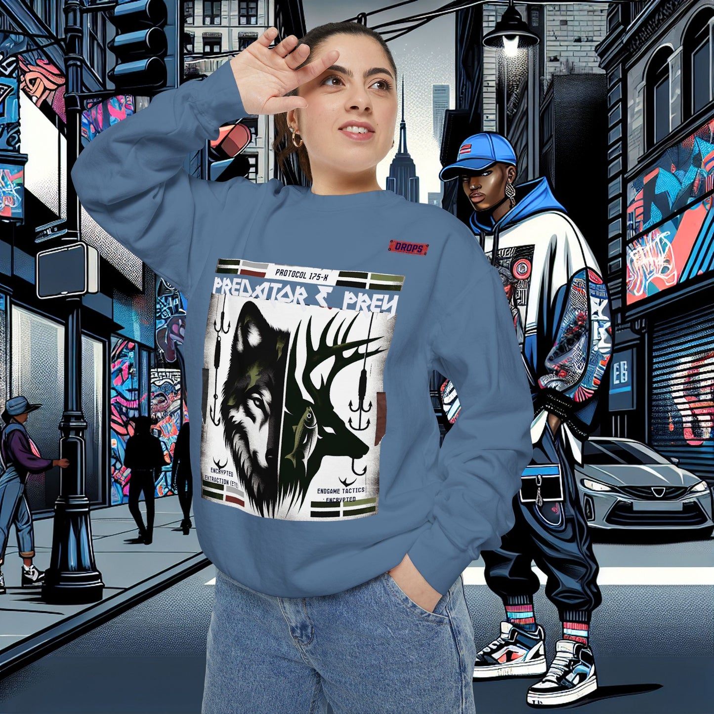 Predator & Prey Sweatshirt_ 03 Sep 2025_ Cozy Unisex Pullover, Nature Lover Apparel, Gifts for Wildlife Enthusiasts, Fall Fashion Layer