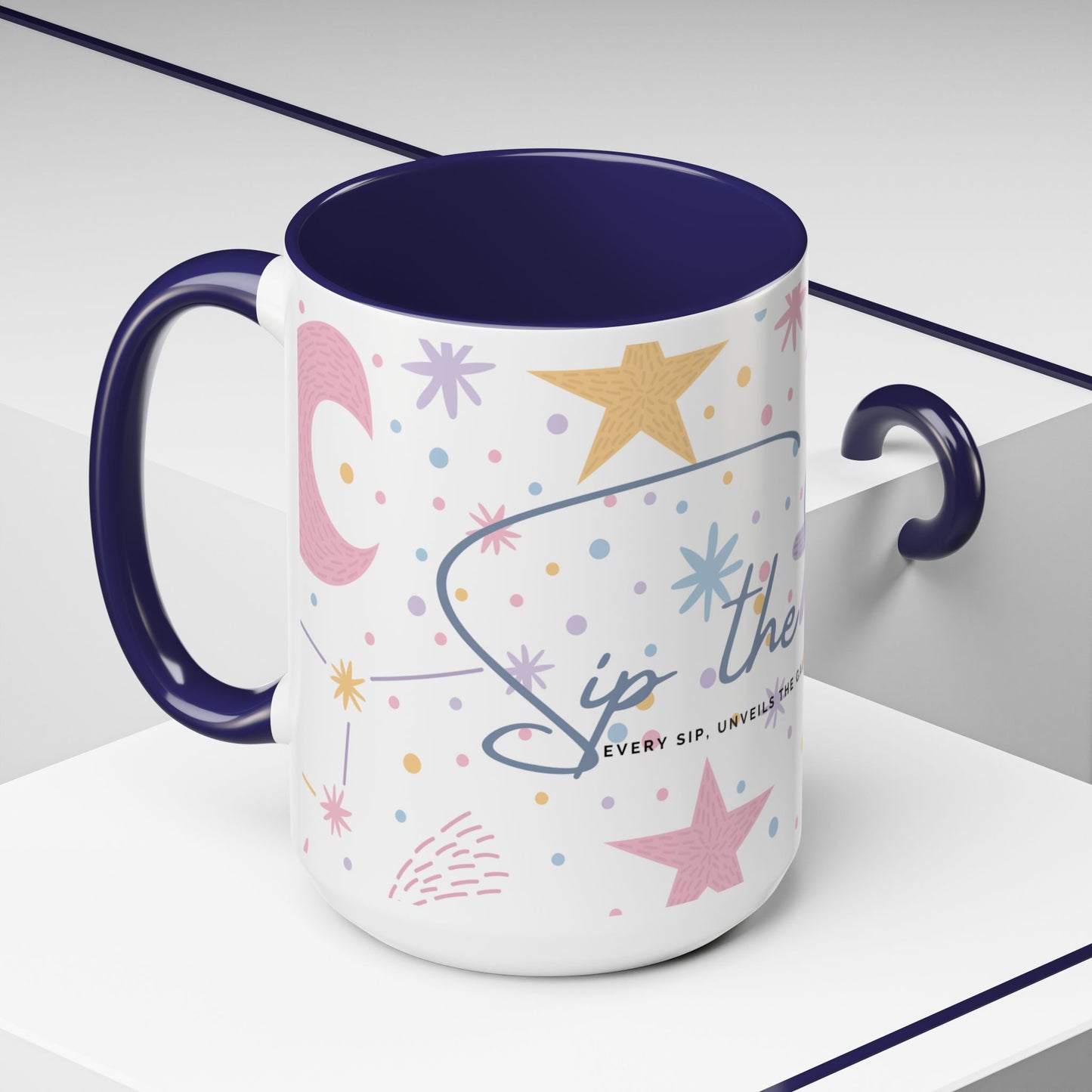 Accent Coffee Mug (11, 15oz) _ N3+ Series ACMUG PT2WW007_ Limited Edition Blend Style & Functionality by WesternWaves:
