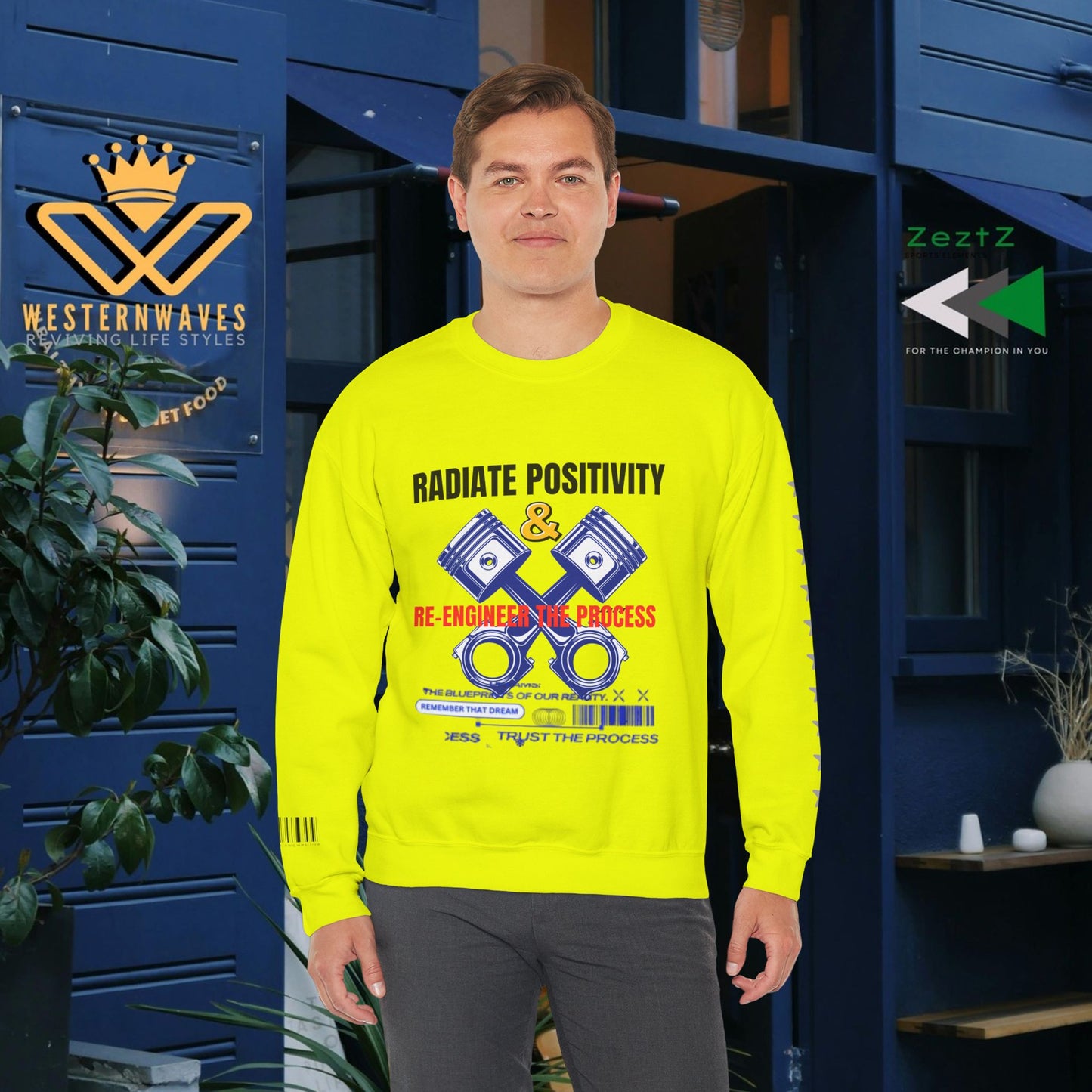 Unisex Heavy Blend™ Crewneck Sweatshirt_ N2+ Series UHBCSS PT2WW003_ Limited Edition Pure Luxury by WesternWaves: