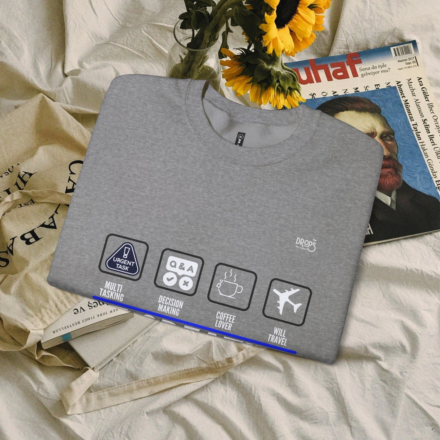 Unisex Heavy Blend™ Crewneck Sweatshirt_ N2 Sports Series UHBCSS PT2WW004_ Limited Edition 'DROPS' Brand Sweatshirt by WesternWaves: