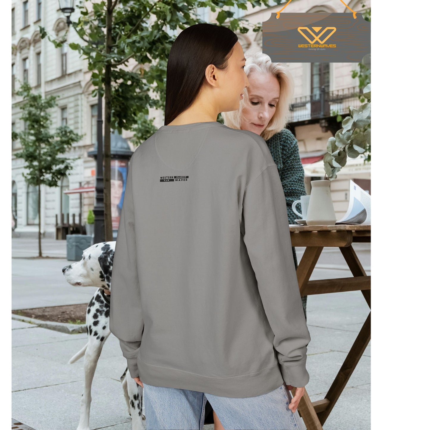 Unisex ComfortWash® Garment Dyed Crewneck Sweatshirt_ N7* Series USCGDCNSS PT2WW001_ Limited Edition Comfort & Retro Flair by WesternWaves: