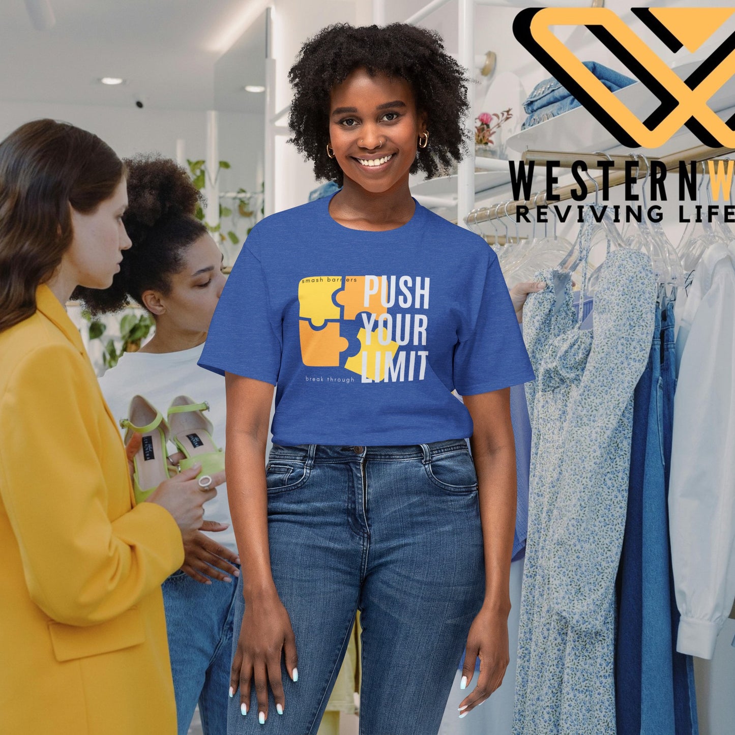 Unisex HD Cotton™ T-shirt_ N+ Series USHDCTS PT2WW003_ Limited Edition Unisex HD Cotton™ T-shirt by WesternWaves