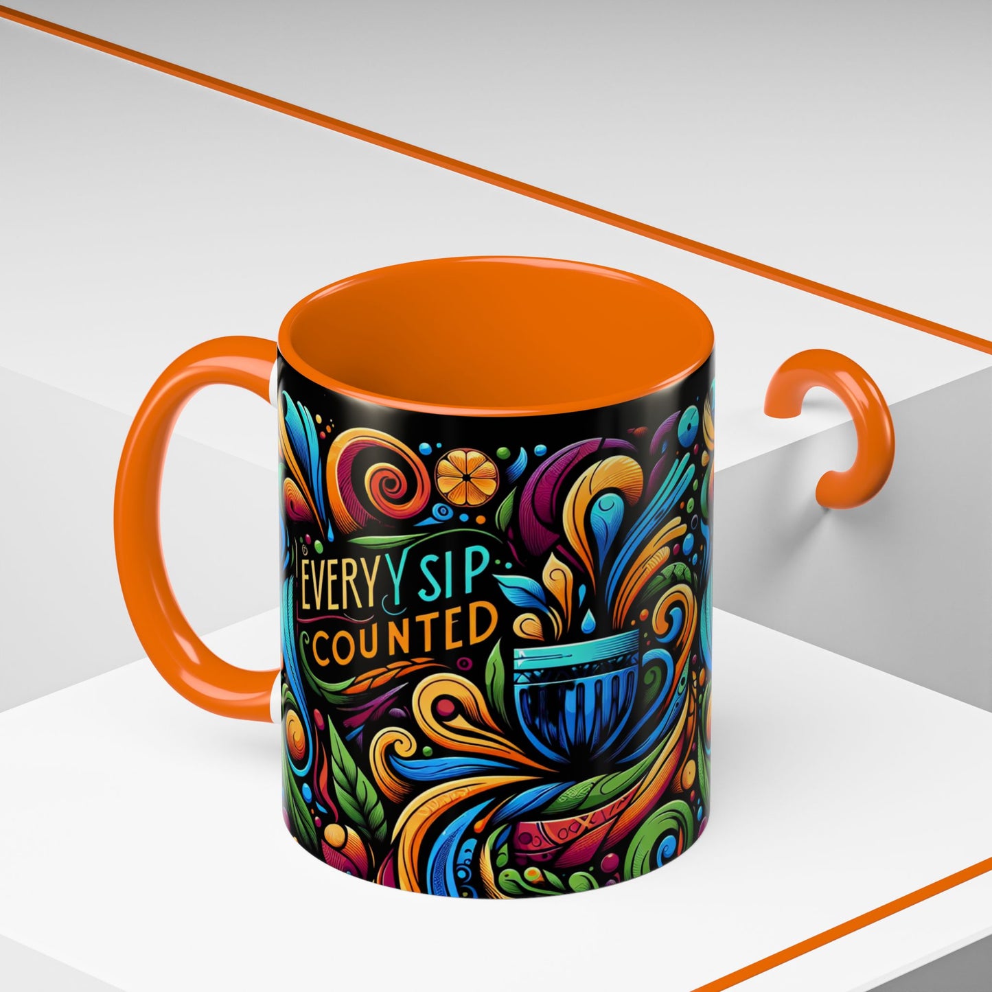 Accent Coffee Mug 11_ N3* Series ACM11OZ PT2WW022_ Limited Edition Perfect Blend of Style by WesternWaves: