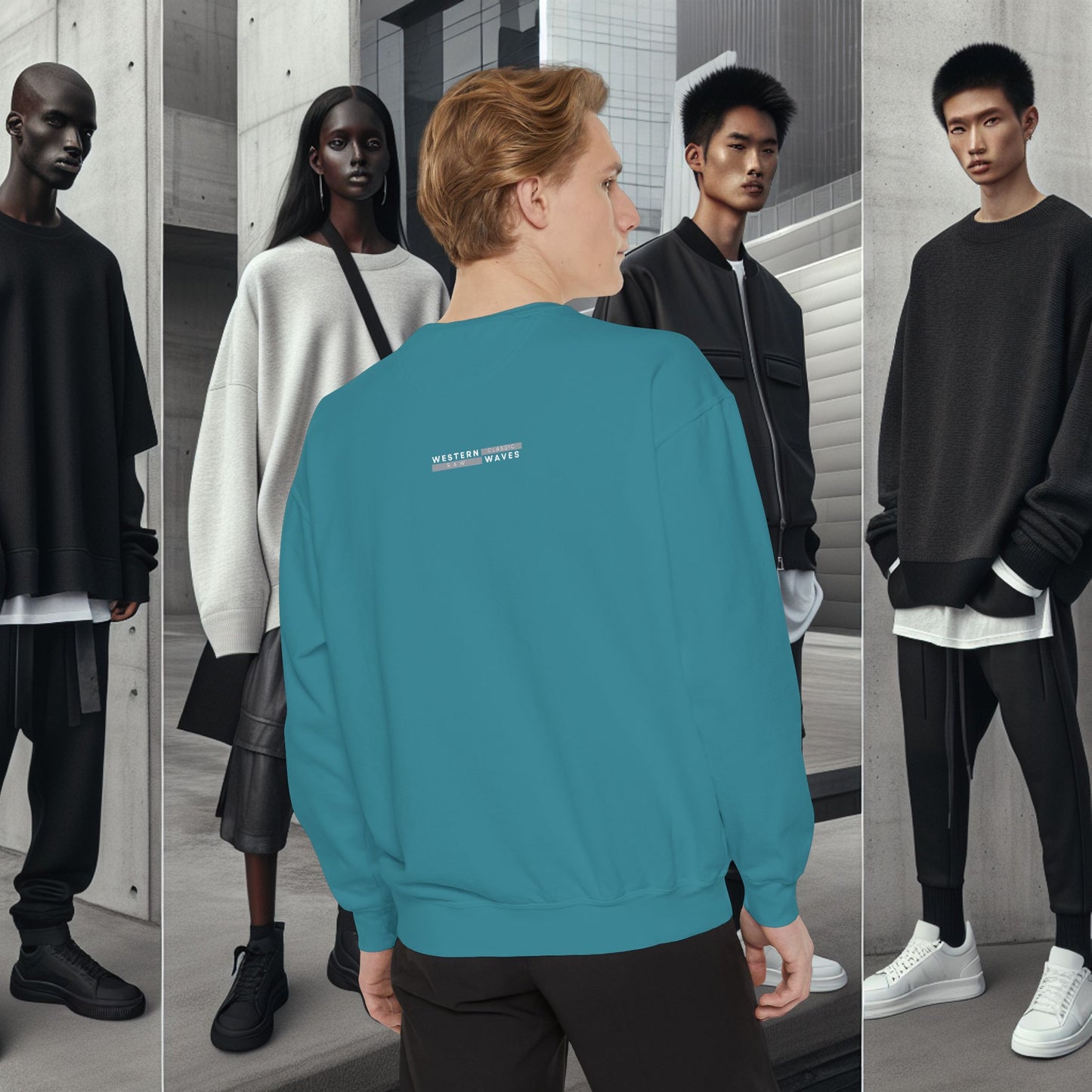 Unisex Garment-dyed Sweatshirt_ Series UWD 063_ Limited Edition Cozy Apparel for Adventurers by WesternWaves: