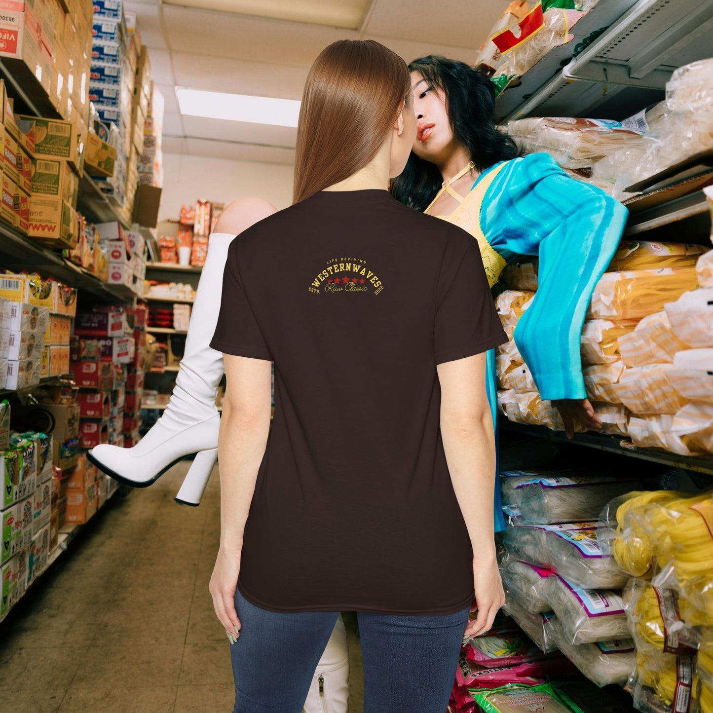 Unisex Ultra Cotton Tee_ Classic Comfort Unleashed_ N2+ Series USUCTEE PT2WW005_ Limited Edition Maximum Comfort & Style by WesternWaves: