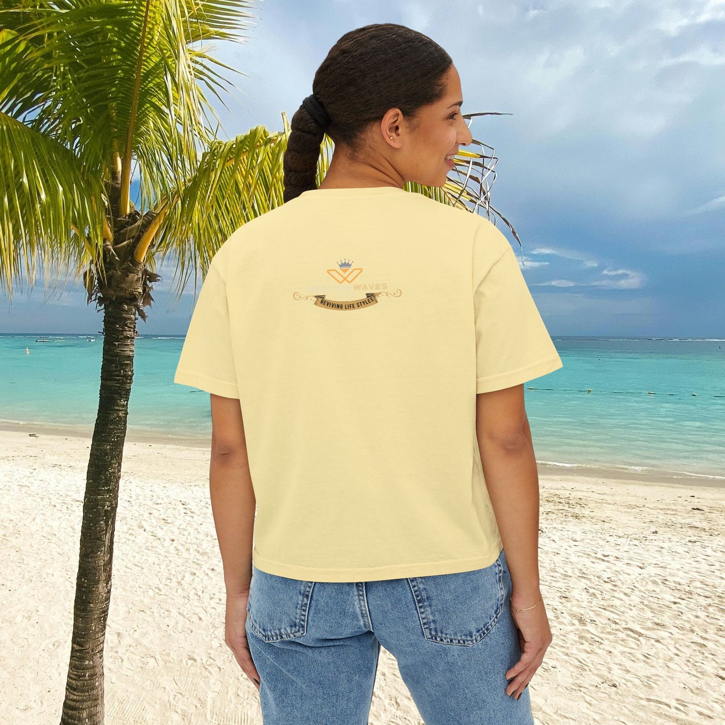 Women's Boxy Tee – N Series WBTEE PT2WW003_ limited edition Ethical Cotton Comfort by WesternWaves: