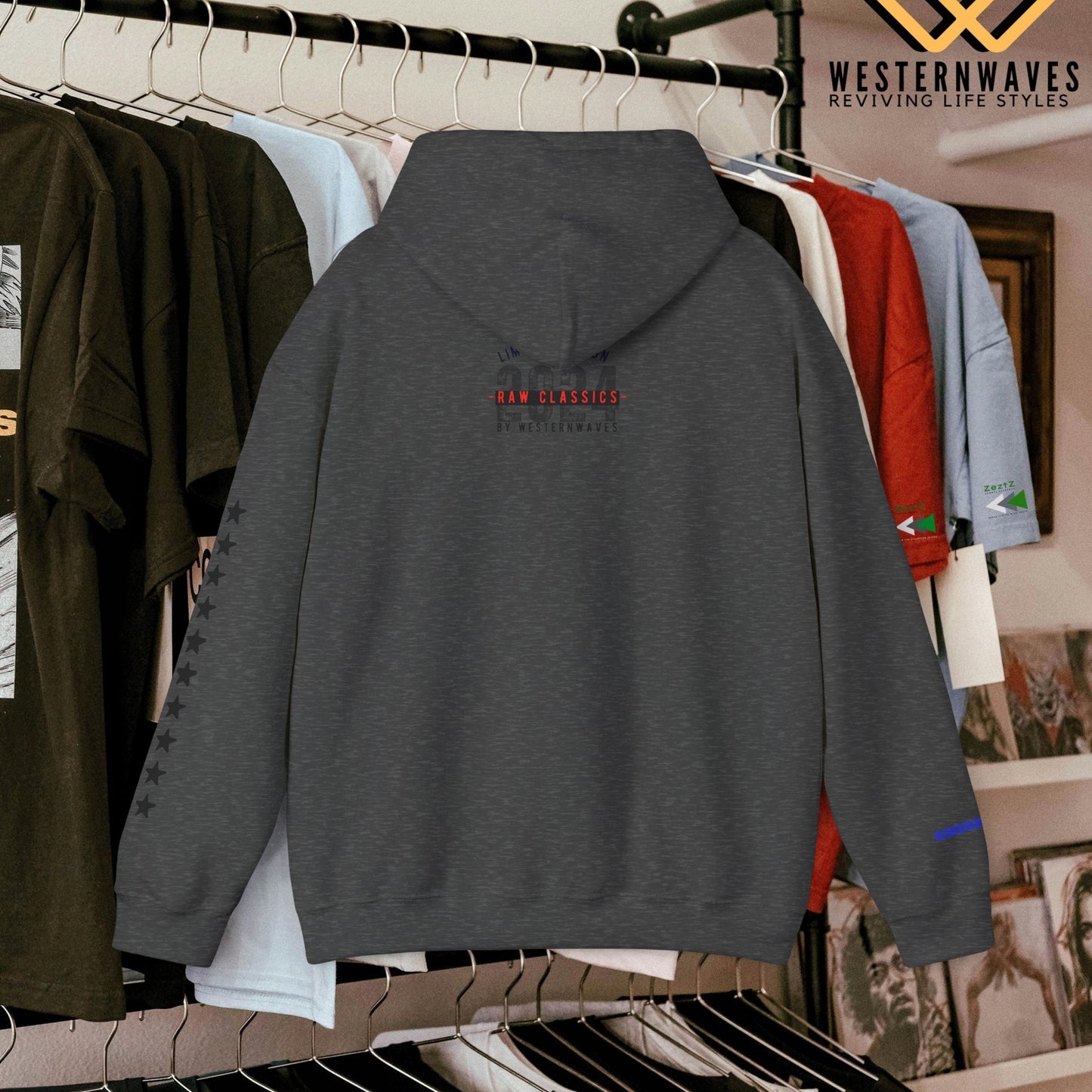 Unisex Heavy Blend™ Hooded Sweatshirt_ N3+ Series USHBHSS PT2WW006_ Limited Edition Pinnacle of Comfort & Style by WesternWaves: