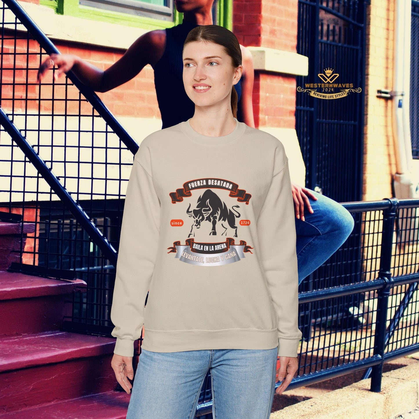 Unisex Heavy Blend™ Crewneck Sweatshirt_ N3+ Series UHBCSS PT2WW038_ Limited Edition Pure Luxury By WesternWaves: