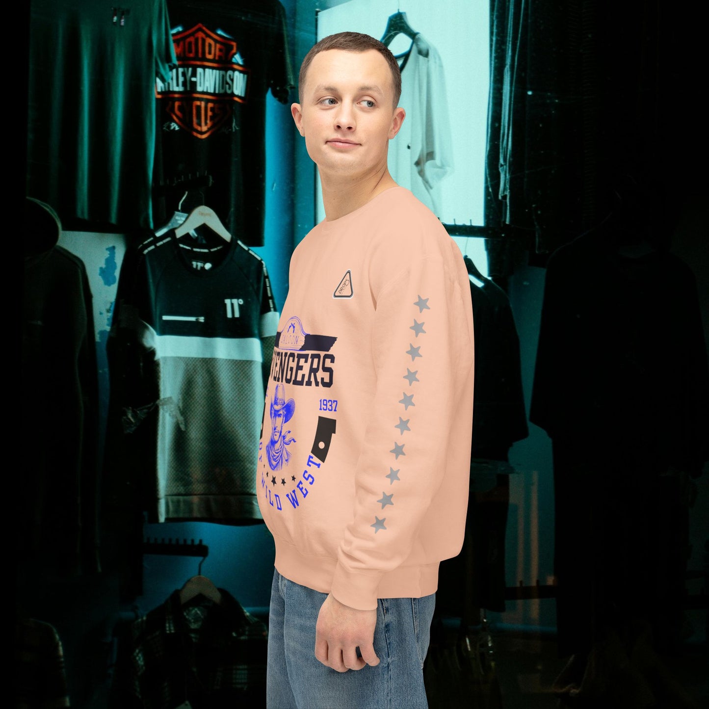 Unisex Lightweight Sweatshirt_ N7* Series USLWSS PT2WW002_ Limited Edition by WesternWaves: