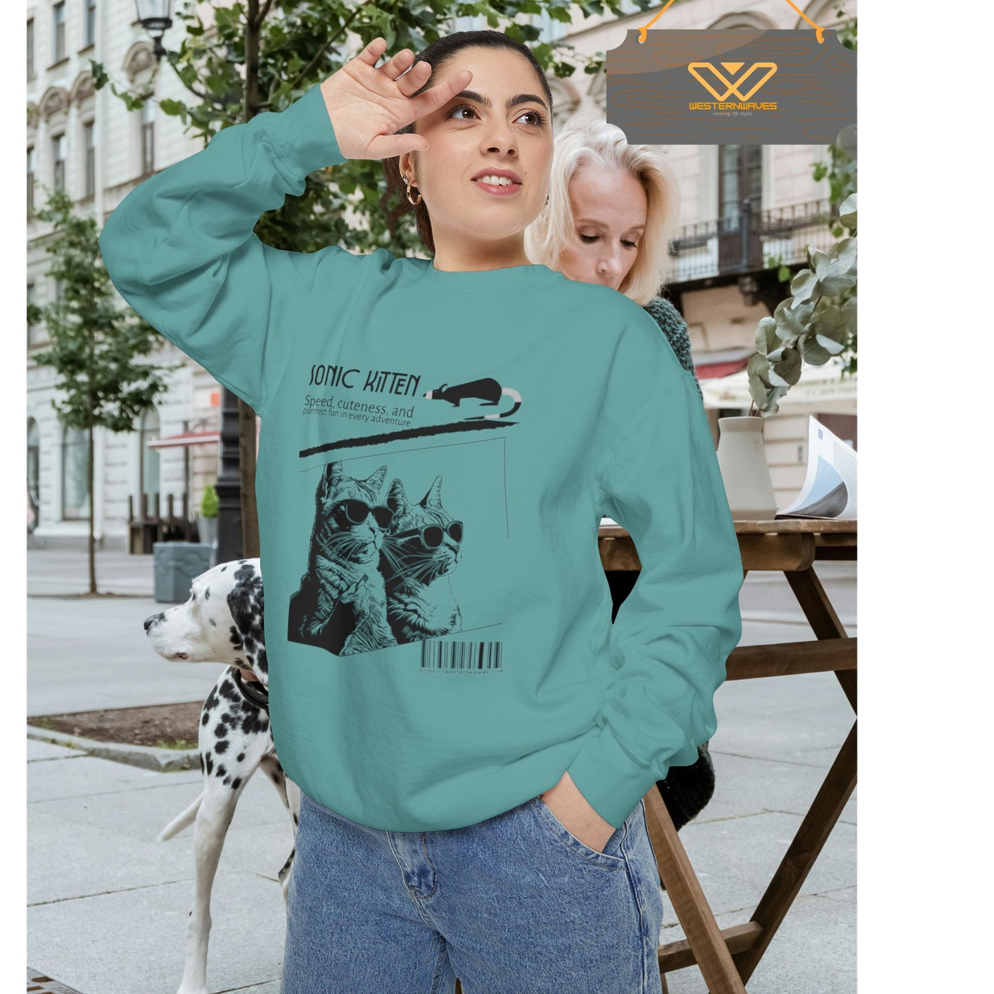 Unisex Garment-Dyed Sweatshirt_ N3+ Series SPW UGDSS PT2WW003_WesternWaves Limited Edition