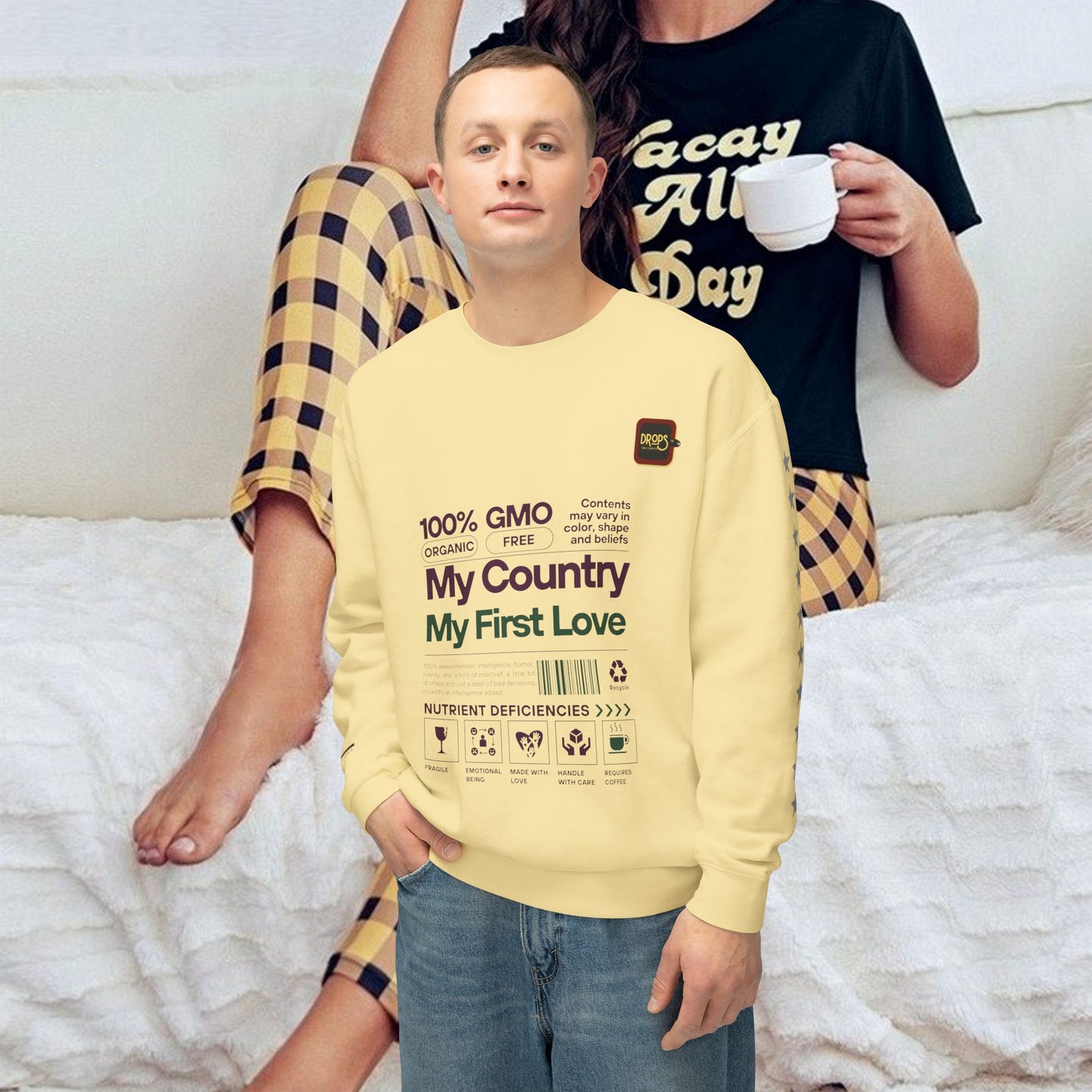 Unisex Lightweight Sweatshirt_ N7+ Series USLWSS PT2WW001_ Limited Edition by WesternWaves: