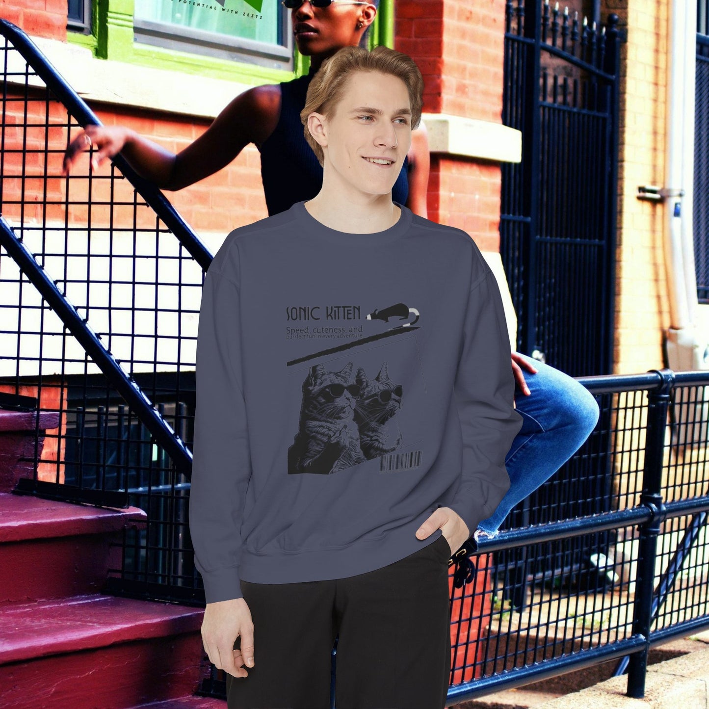 Unisex Garment-Dyed Sweatshirt_ N3+ Series SPW UGDSS PT2WW003_WesternWaves Limited Edition