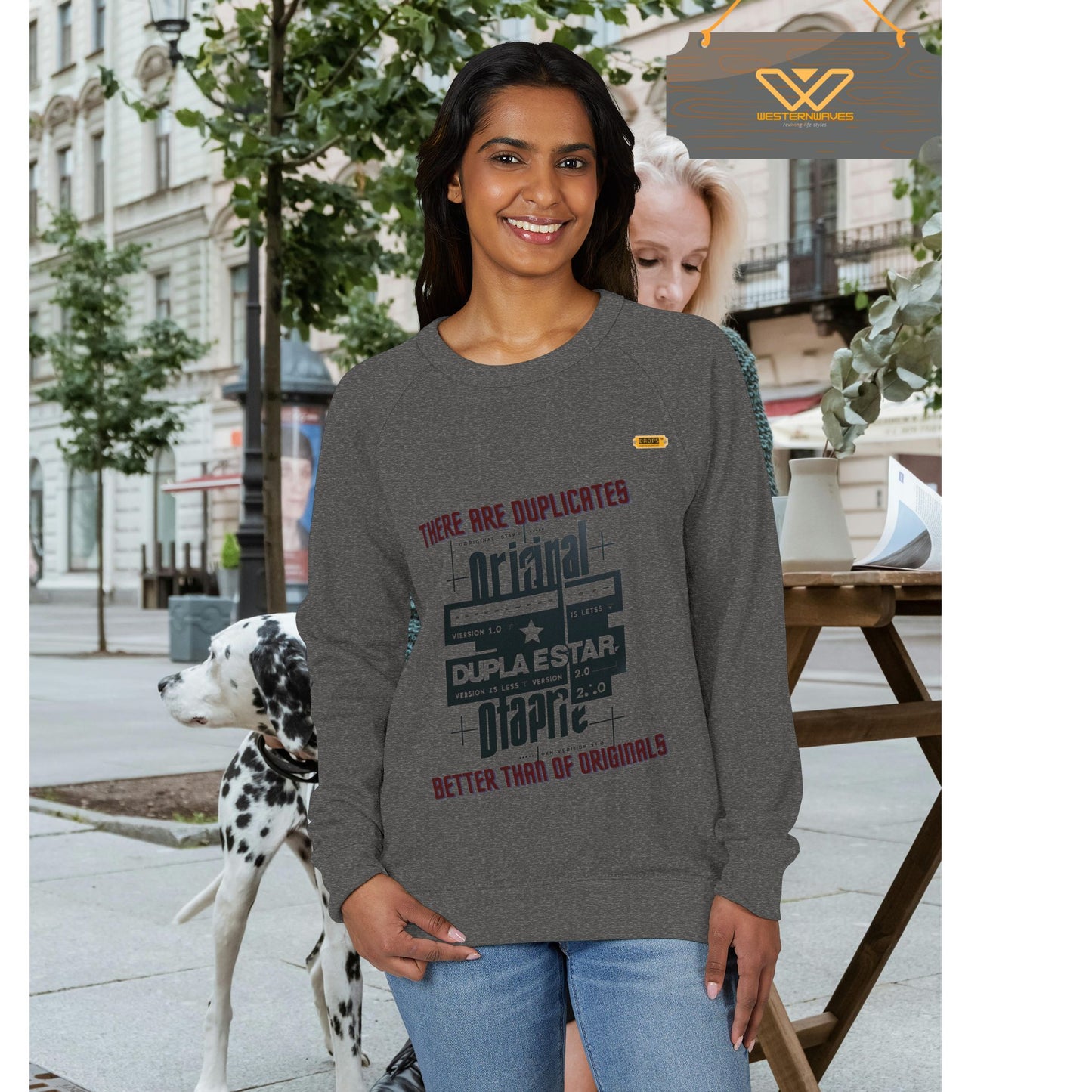 Unisex French Terry Raglan Crewneck_ 22 June 2025_ Limited Edition Casual Style by WesternWaves: