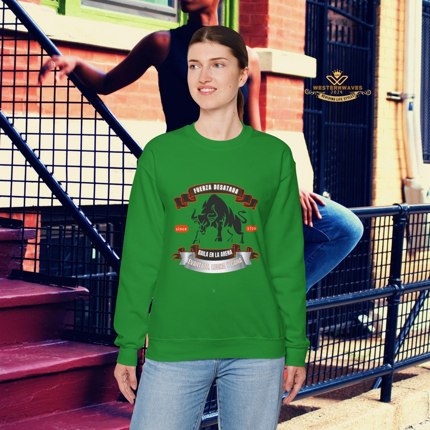 Unisex Heavy Blend™ Crewneck Sweatshirt_ N3+ Series UHBCSS PT2WW038_ Limited Edition Pure Luxury By WesternWaves: