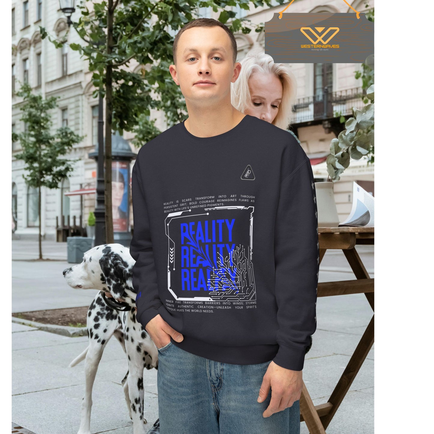 Unisex Lightweight Crewneck Sweatshirt_ N2 Series ULWCSS PT2WW005_Limited Edition Unparalleled Quality by WesternWaves: