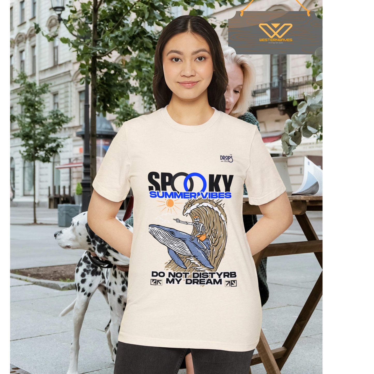 Spooky Summer Vibes Unisex Organic T-Shirt - Eco-Friendly Graphic Tee_ 09 May 2025_ 002