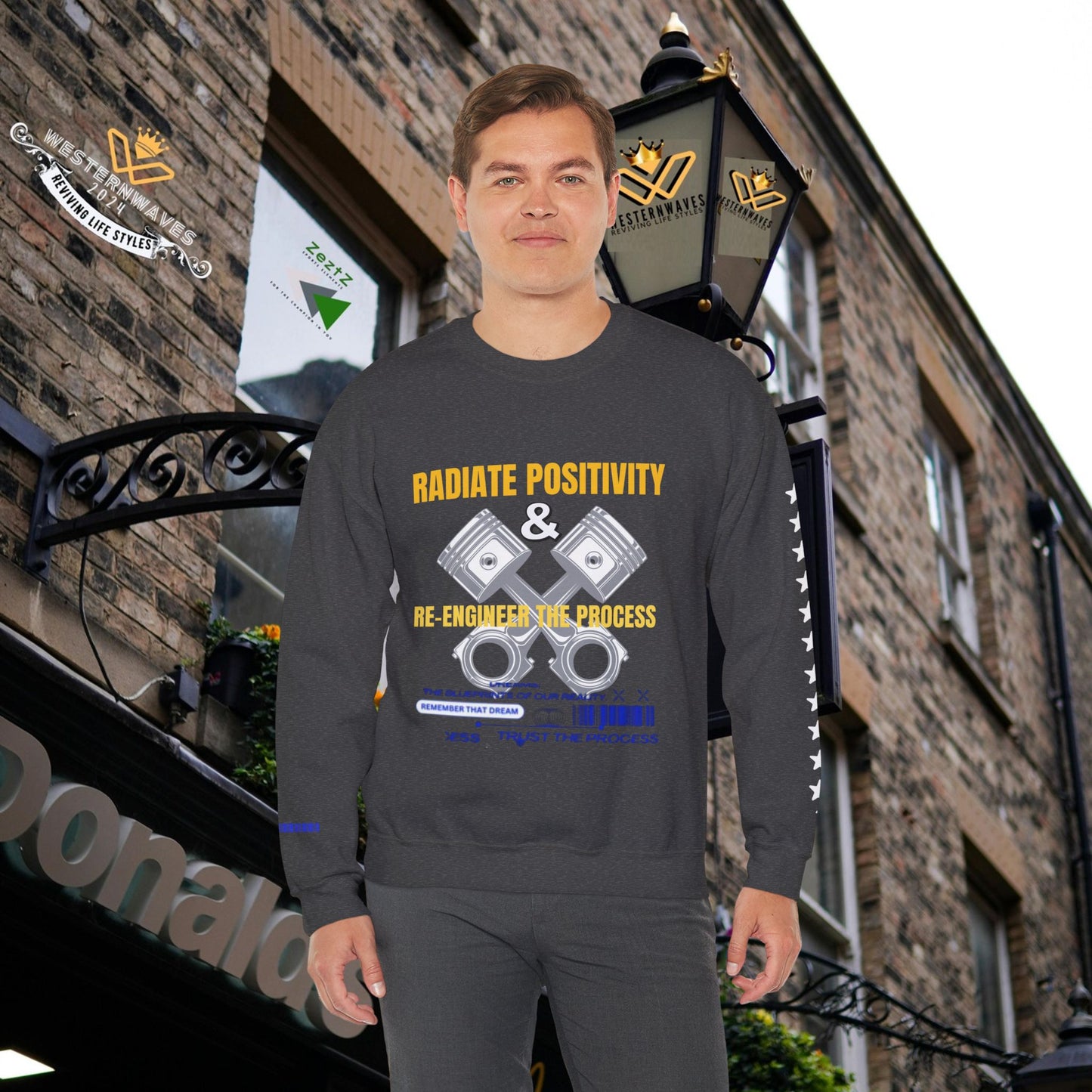 Unisex Heavy Blend™ Crewneck Sweatshirt_ N3+ Series UHBCSS PT2WW005_ Limited Edition Pure Luxury By WesternWaves: