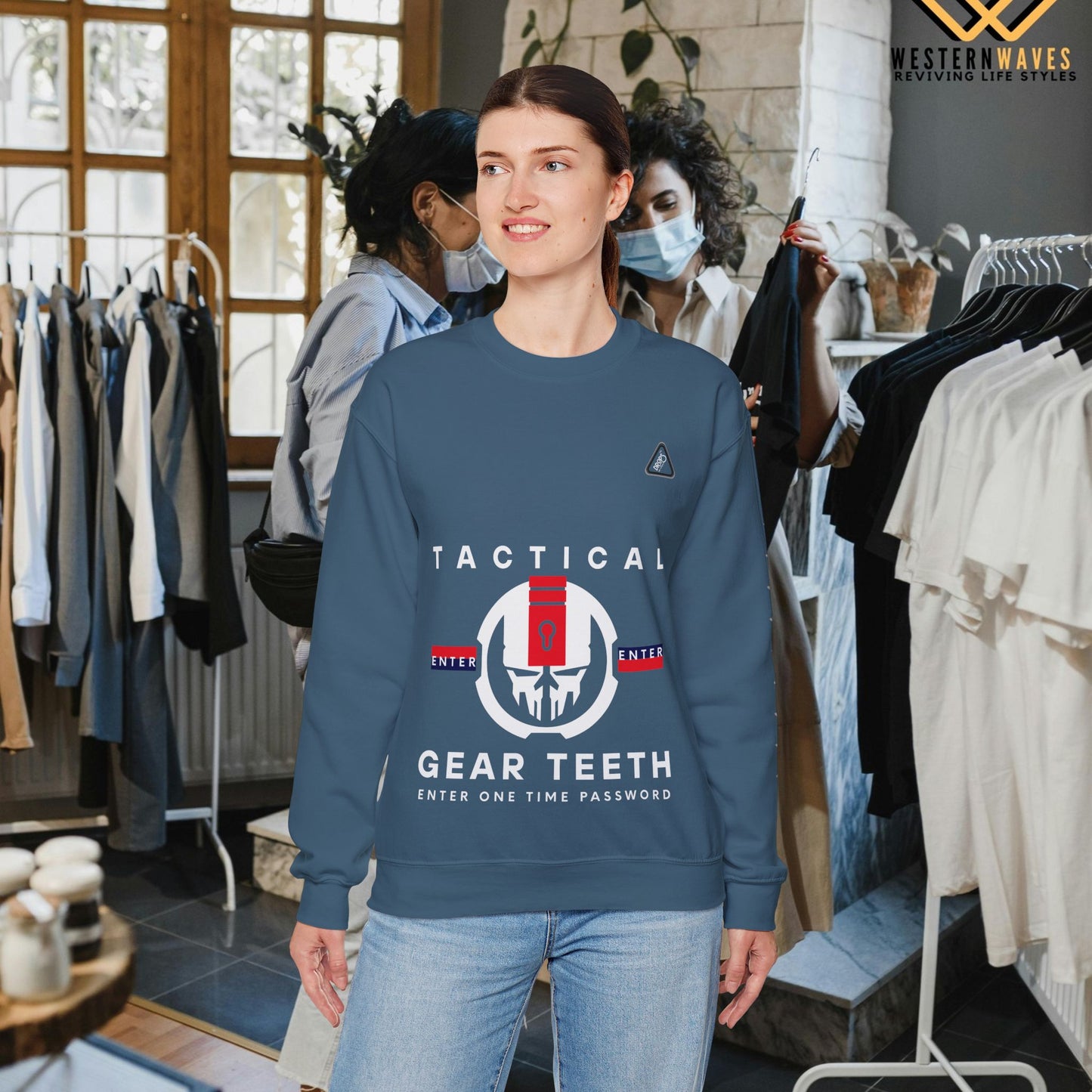 Unisex Heavy Blend™ Crewneck Sweatshirt_ N2 Series UHBCSS PT2WW005_ Limited Edition by WesternWaves: