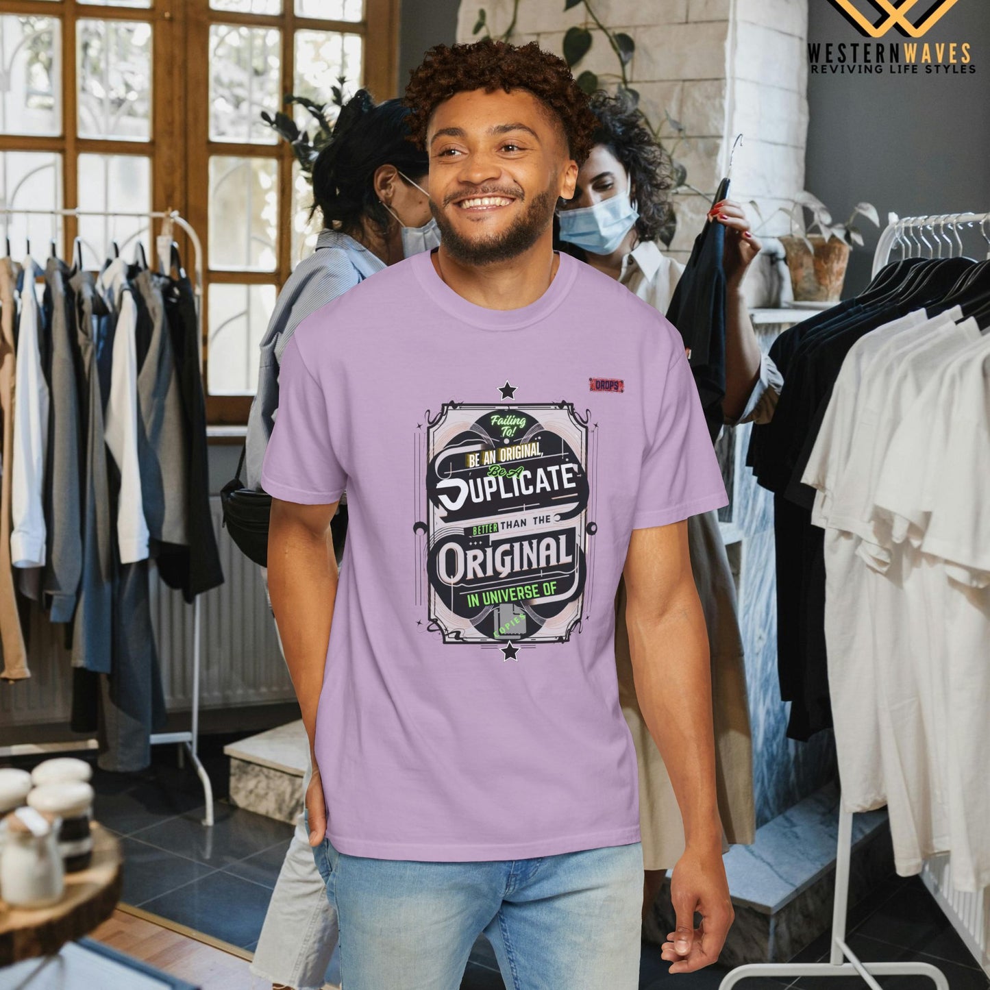 unisex garment-dyed t-shirt_ 09 July 2025_ Limited Edition Everyday Casual Wear by WesternWaves: