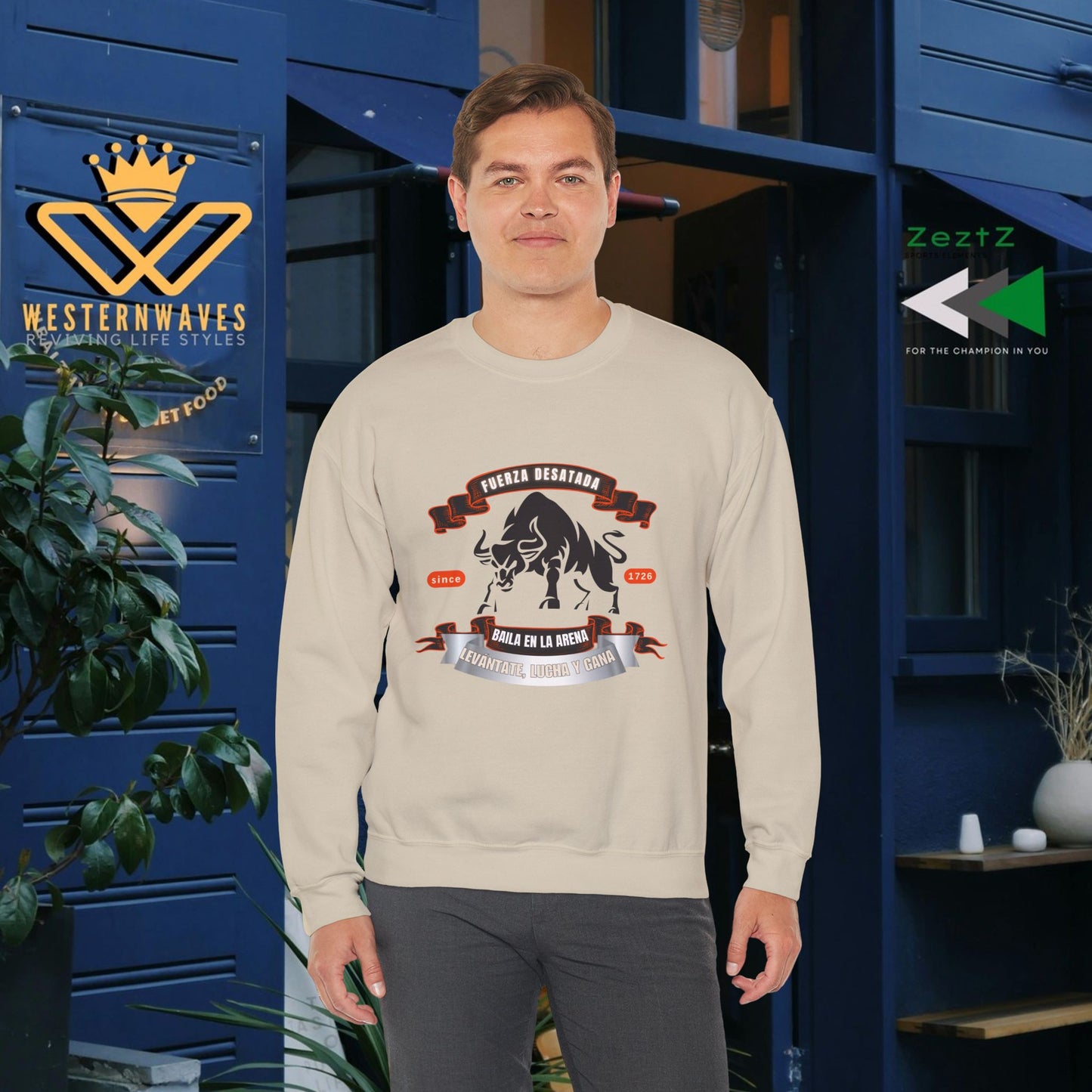 Unisex Heavy Blend™ Crewneck Sweatshirt_ N3+ Series UHBCSS PT2WW038_ Limited Edition Pure Luxury By WesternWaves:
