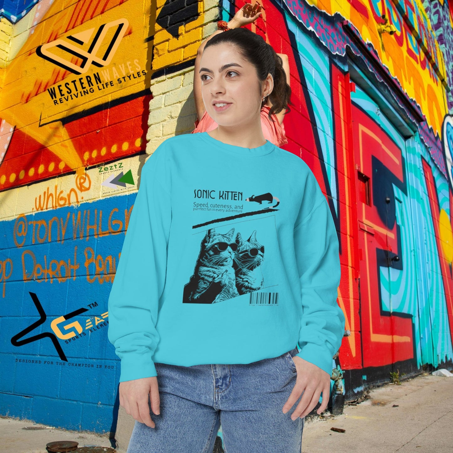 Unisex Garment-Dyed Sweatshirt_ N3+ Series SPW UGDSS PT2WW003_WesternWaves Limited Edition