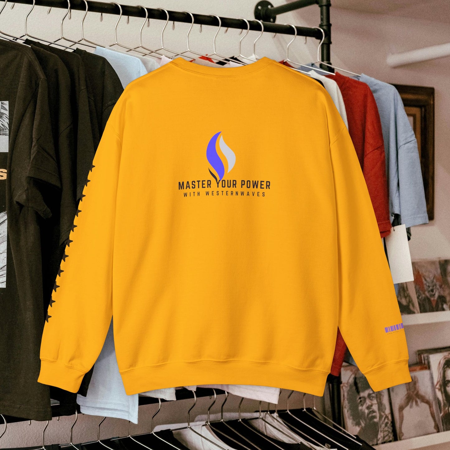 Unisex Heavy Blend™ Crewneck Sweatshirt_ N2+ Series UHBCSS PT2WW028_ Limited Edition Pure Luxury By WesternWaves: