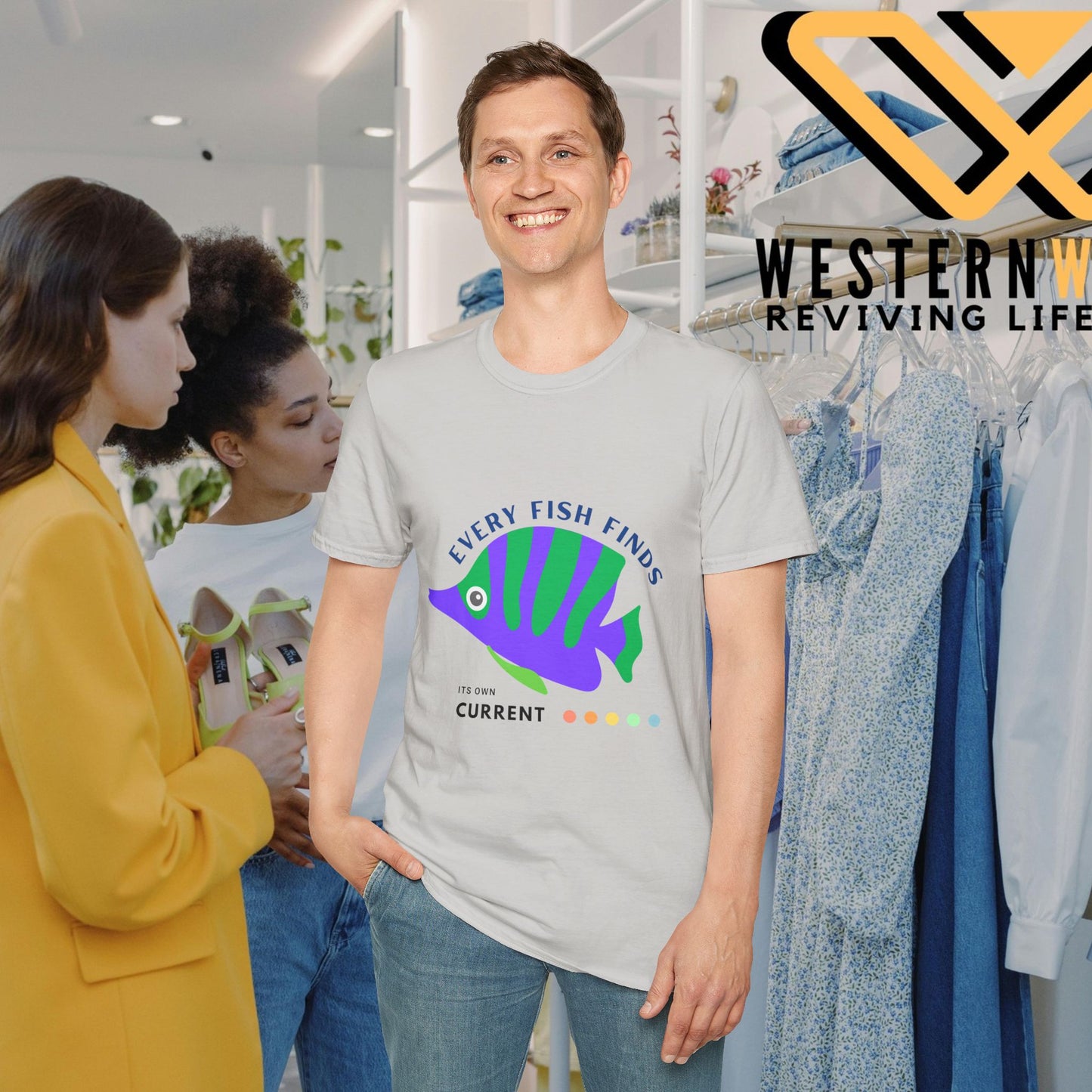 Unisex Softstyle T-Shirt_ N+ Series USSTS FT2WW009_ Limited Edition by WesternWaves:
