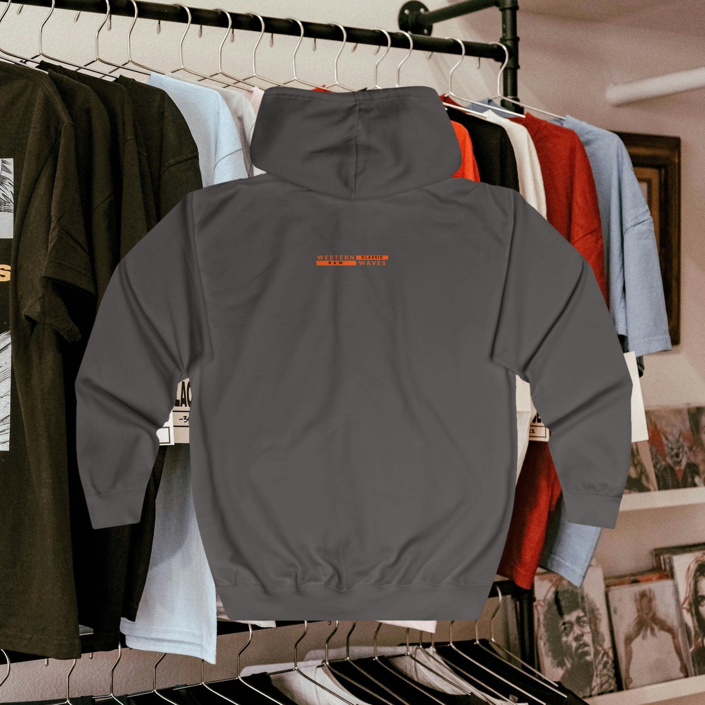 Unisex Full Zip Hoodie_ N7+ Series USFZHOODIE PT2WW001_ Limited Edition 'Mom Needs Your WOW' Inspirational Hoodie by WesternWaves: