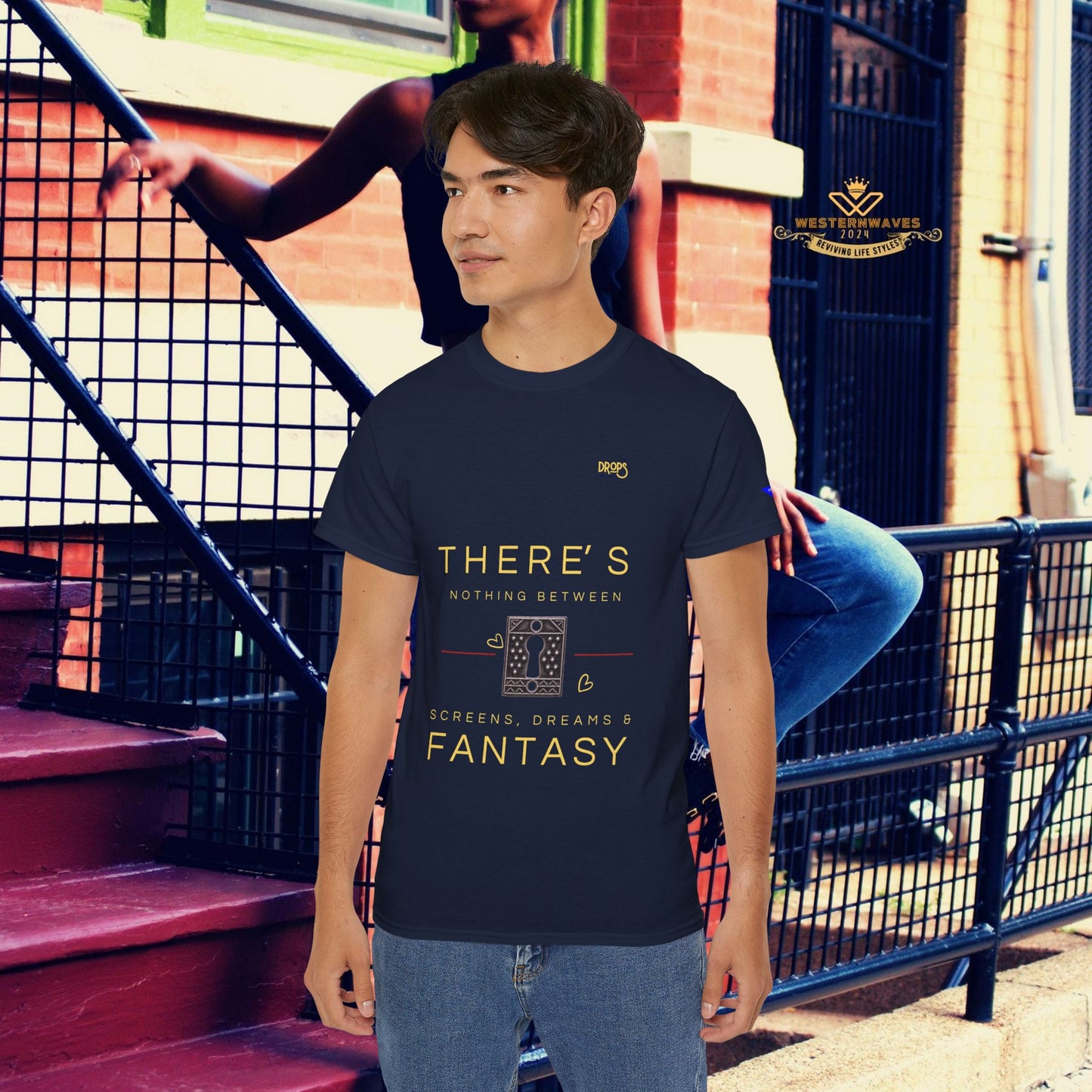 Unisex Ultra Cotton Tee - "There's Nothing Between Screens, Dreams & Fantasy" T-Shirt - Perfect for Dreamers and Creatives_ 07 May 2025_ 001