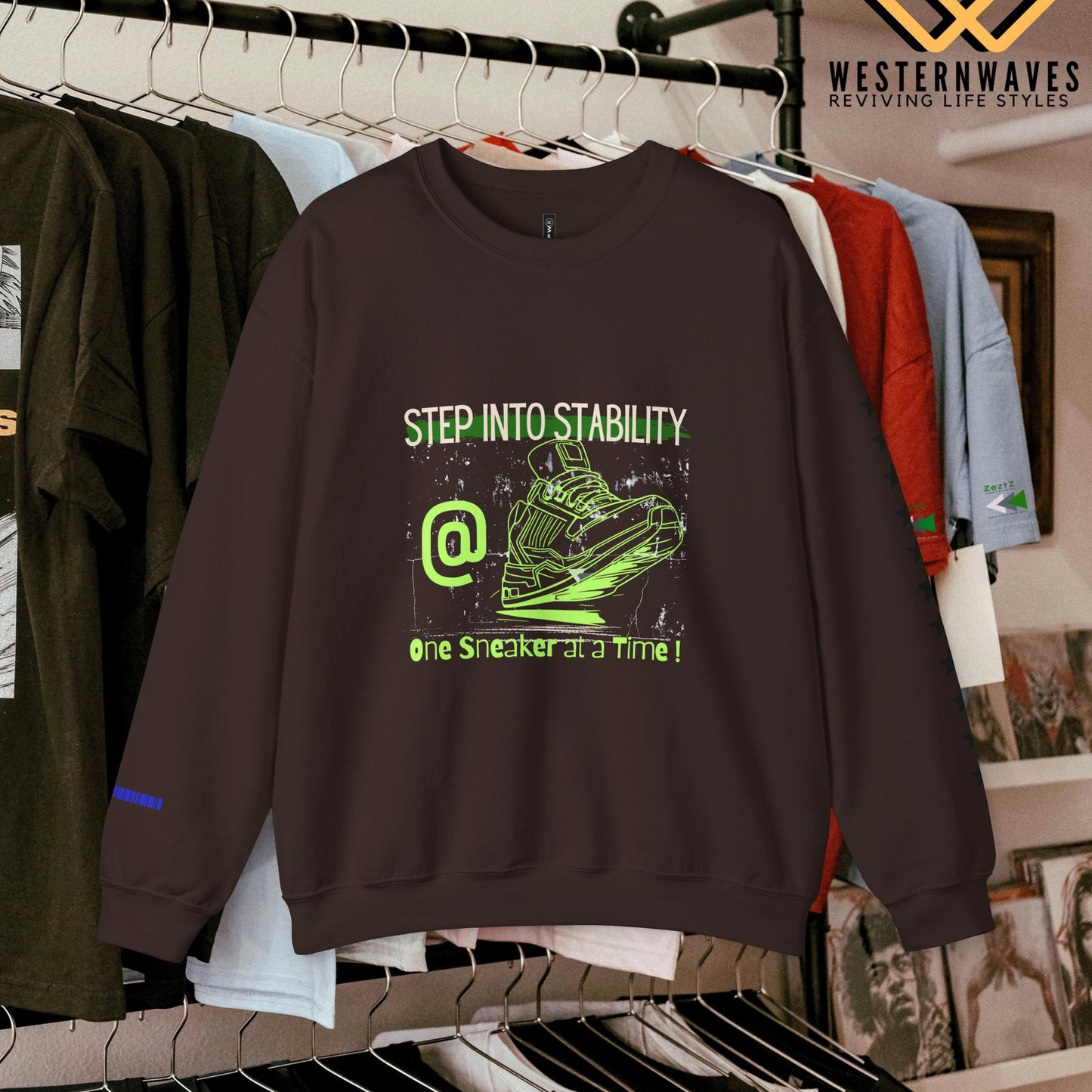 Unisex Heavy Blend™ Crewneck Sweatshirt_ N3+ Series UHBCSS PT2WW032_ Limited Edition Pure Luxury By WesternWaves: