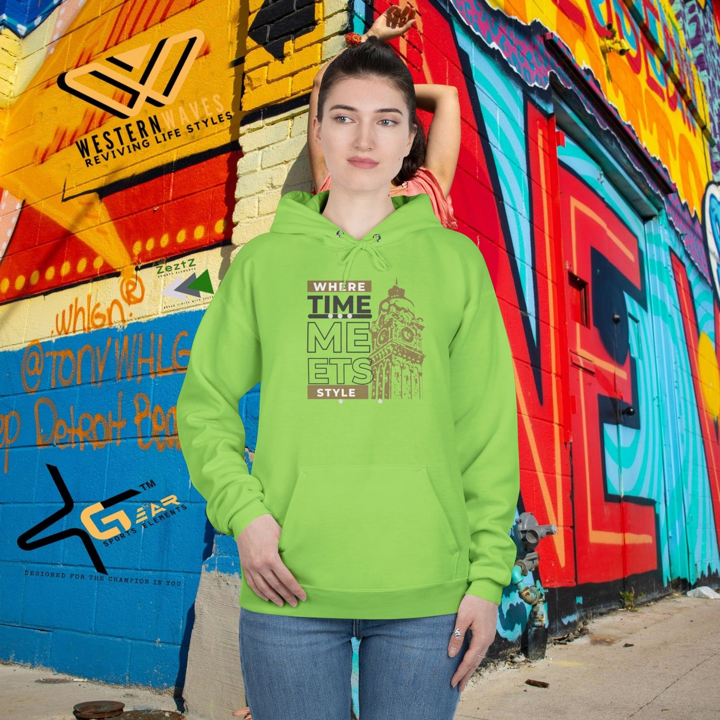 Unisex EcoSmart® Pullover Hoodie Sweatshirt_ N3+ Series USESPOHSS PT2WW001_ Limited Edition Perfect Blend of Comfort, Style, & Sustainability by WesternWaves: