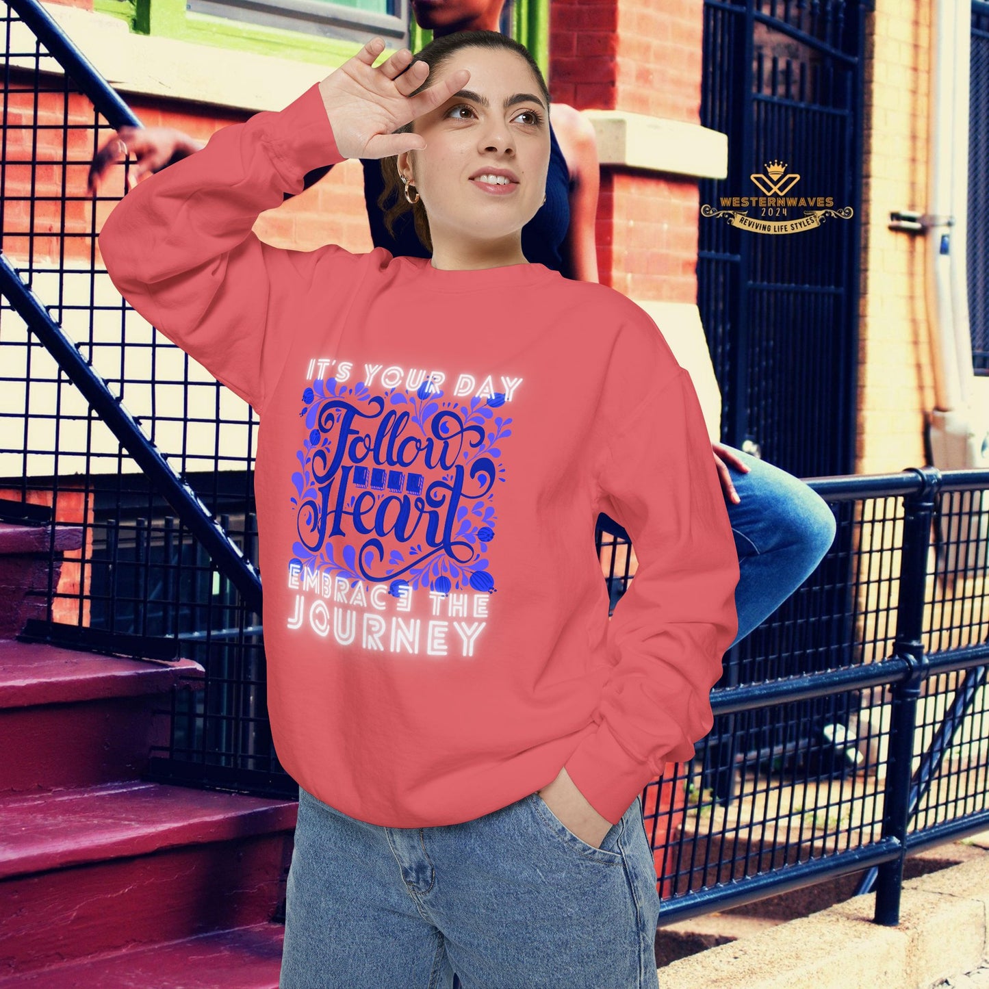 Unisex Garment-Dyed Sweatshirt_ N3+ Series UGDSS PT2WW002_ Limited Edition by WesternWaves_