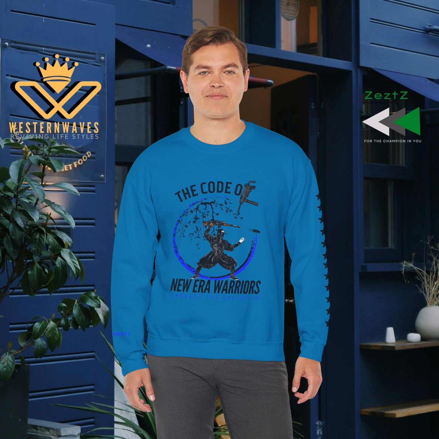 Unisex Heavy Blend™ Crewneck Sweatshirt_ N3+ Series UHBCSS PT2WV010_ Limited Edition Timeless Style by WesternWaves: