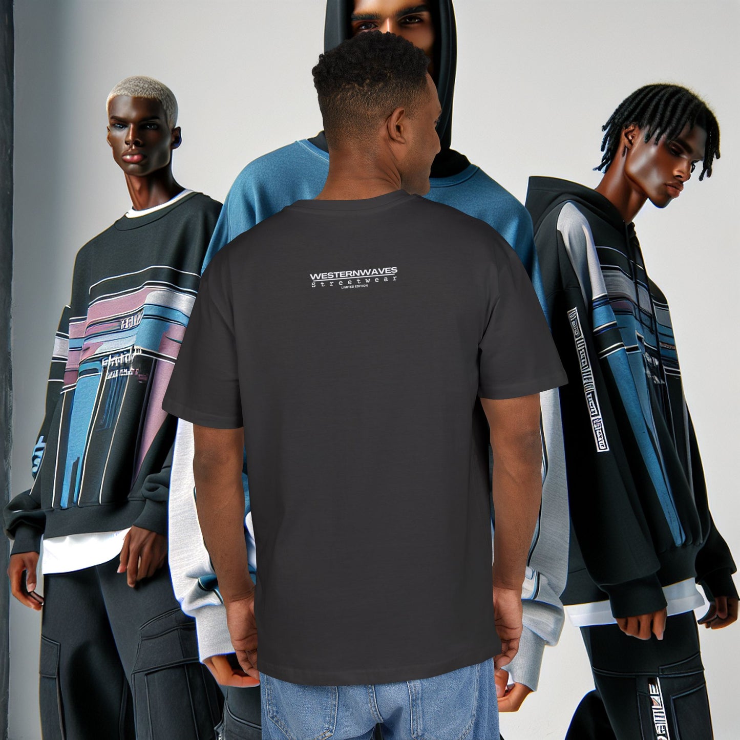 Unisex Heavy Oversize Tee_ N8+ Series USHOSTEE_ PT2WW002_ Limited Edition Urban Fashion Tee by WesternWaves: