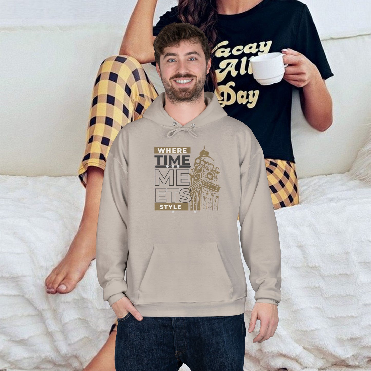 Unisex EcoSmart® Pullover Hoodie Sweatshirt_ N3+ Series USESPOHSS PT2WW001_ Limited Edition Perfect Blend of Comfort, Style, & Sustainability by WesternWaves: