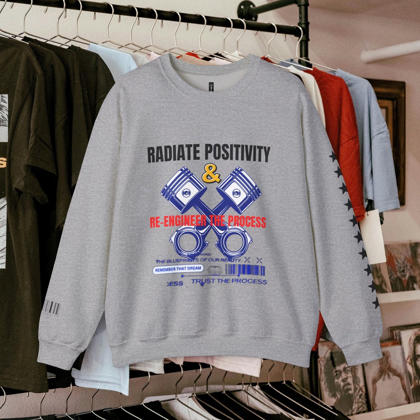 Unisex Heavy Blend™ Crewneck Sweatshirt_ N2+ Series UHBCSS PT2WW003_ Limited Edition Pure Luxury by WesternWaves: