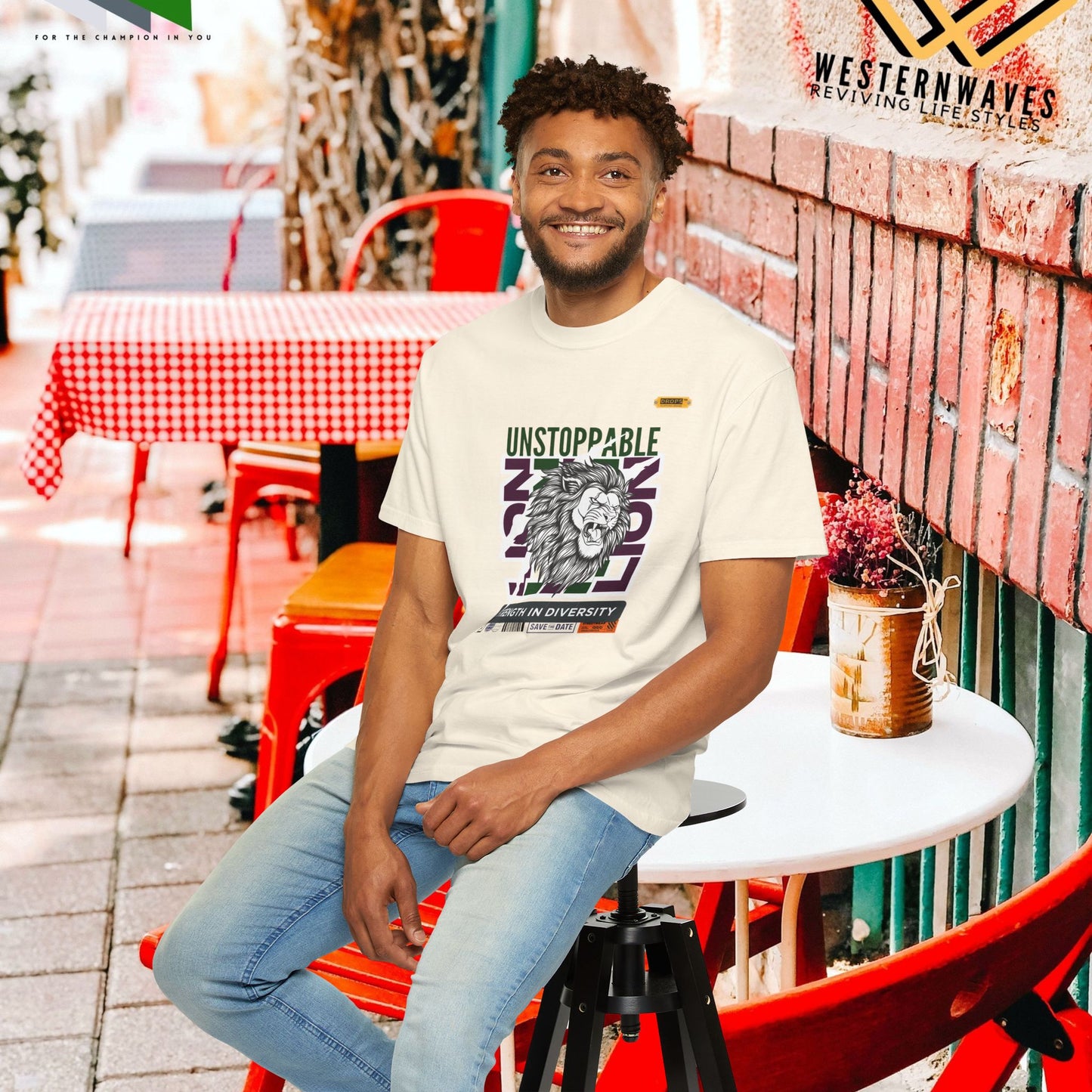 Unisex Garment-Dyed T-Shirt_ 26 June 2025_ Limited Edition Strength in Diversity by WesternWaves:
